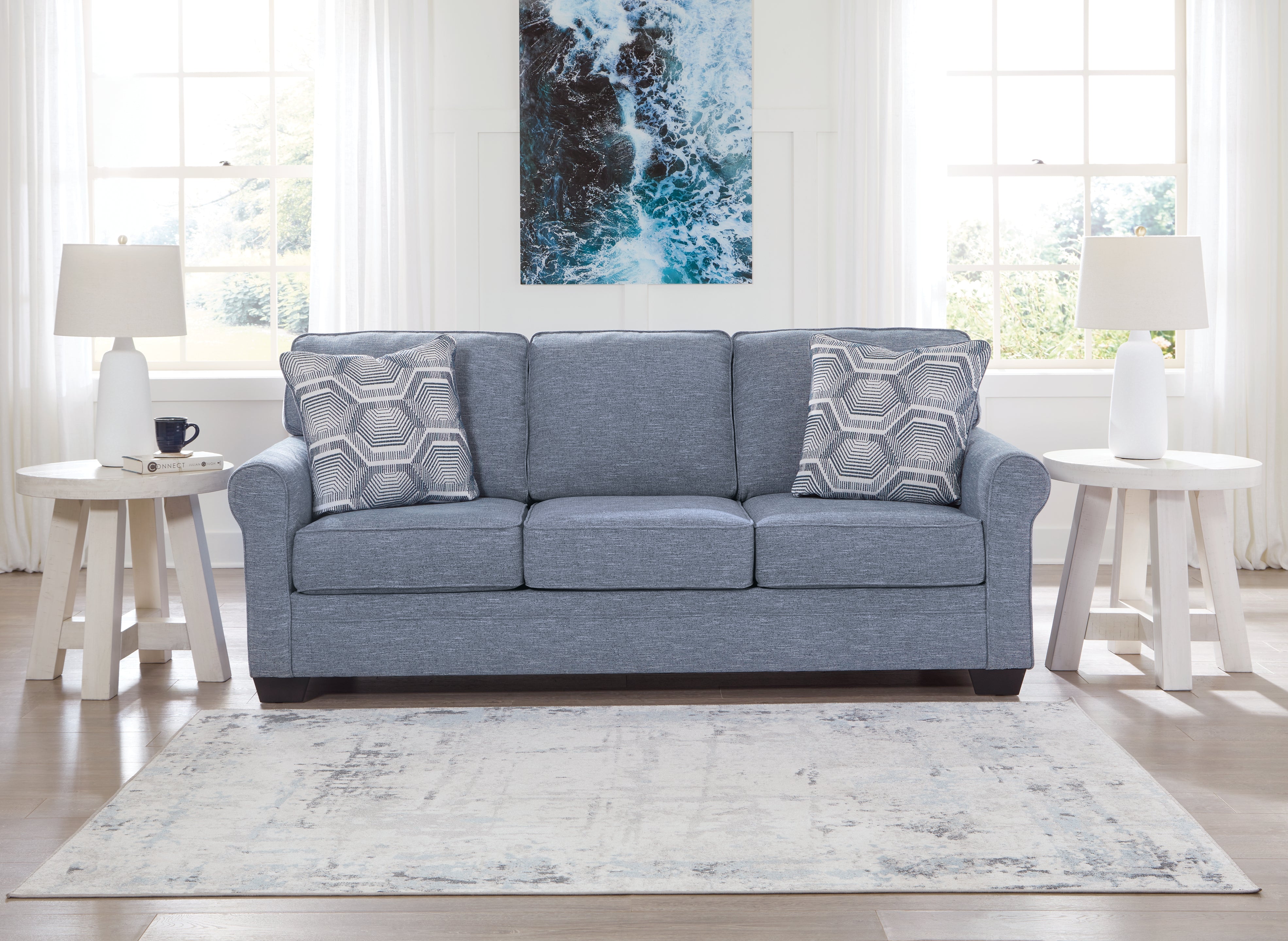 Family Deals Furniture - Ashley Furniture - Carissa Manor Living Room - Sofa / Denim - 3260438