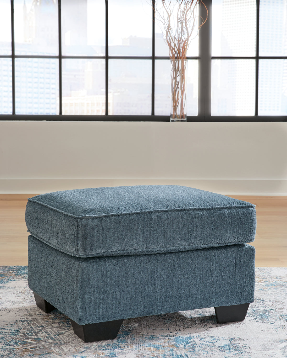 Family Deals Furniture - Ashley Furniture - Cashton Living Room - Ottoman / Blue - 4060514