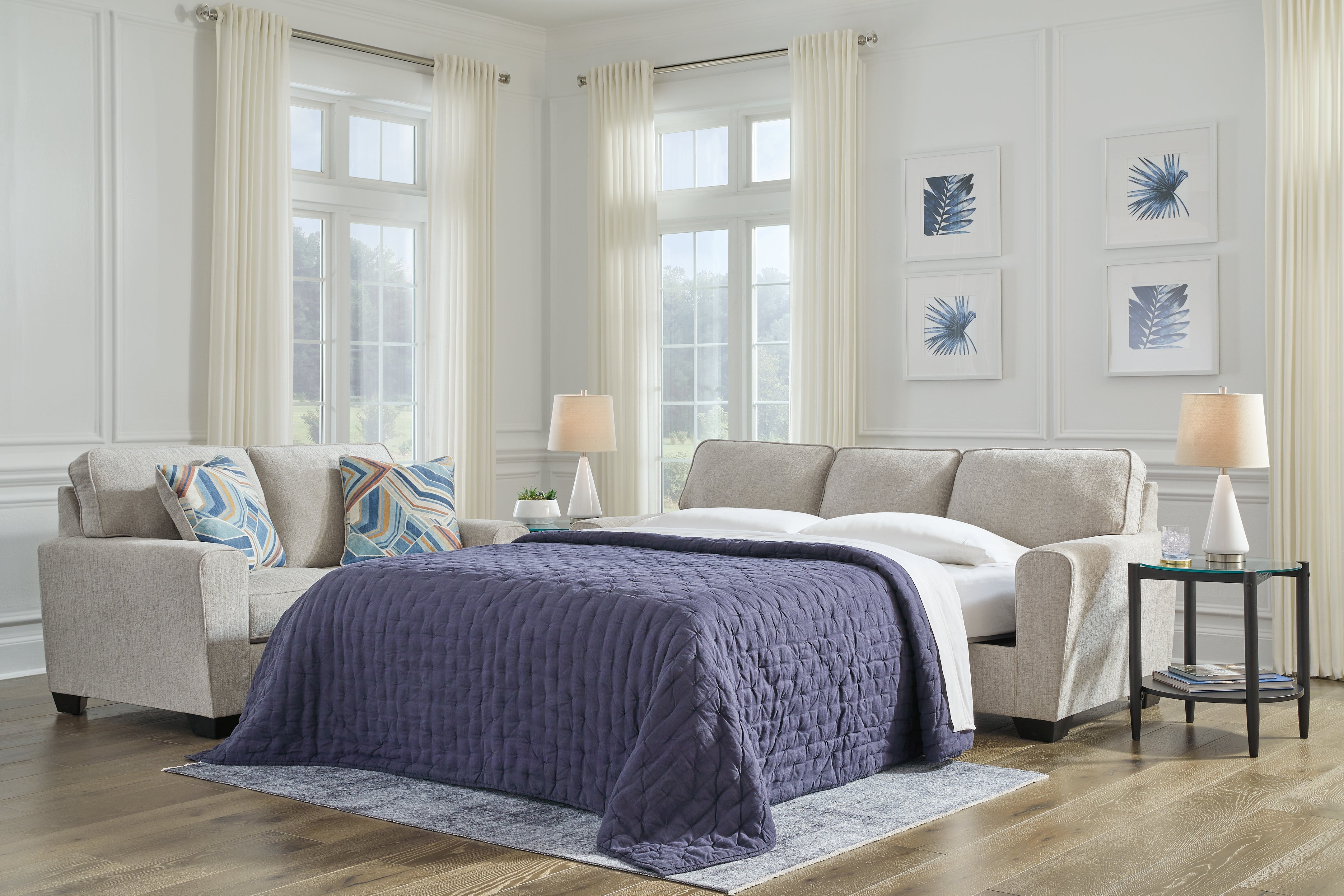 Family Deals Furniture - Ashley Furniture - Cashton Living Room - Queen Sofa Sleeper / Ice - 4060639