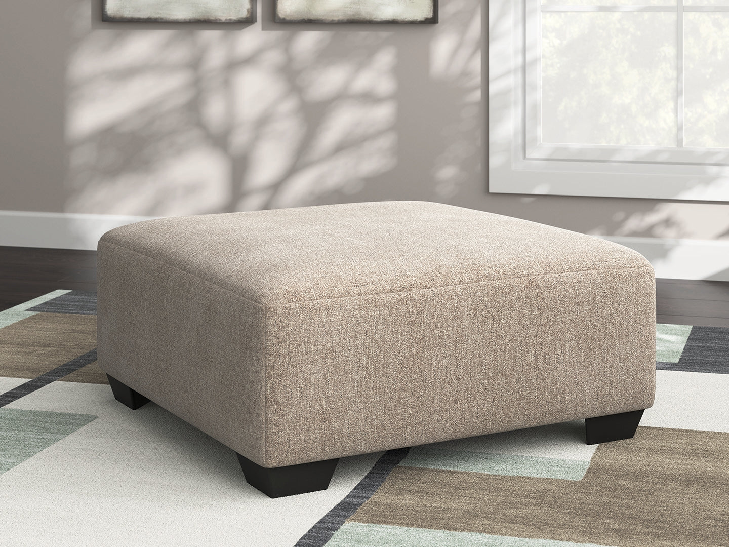 Family Deals Furniture - Ashley Furniture - Newellen Living Room - Oversized Accent Ottoman / Hemp - 4840408