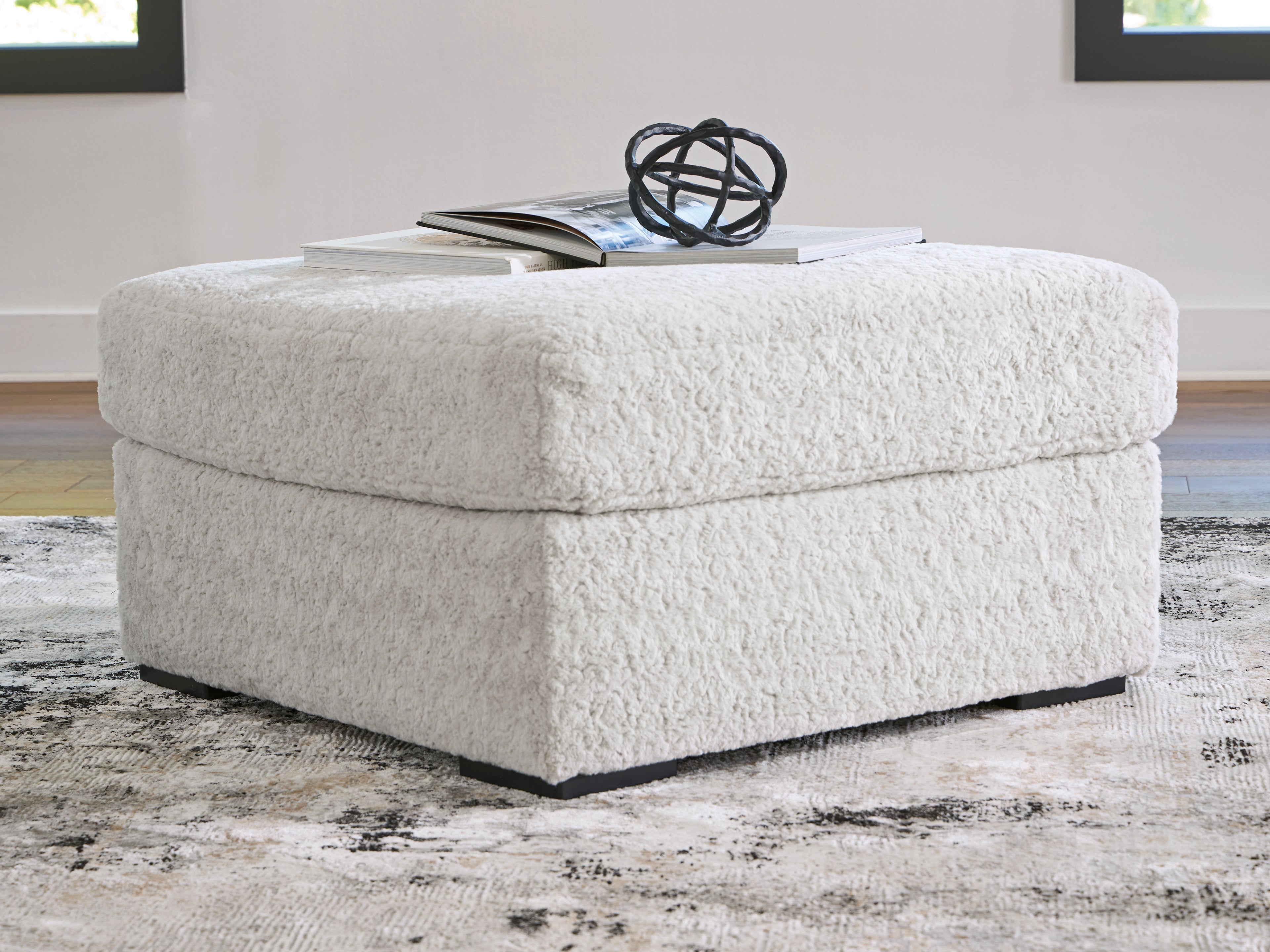 Family Deals Furniture - Ashley Furniture - Cuddle Plush Living Room - Oversized Accent Ottoman / Arctic - PC5910608