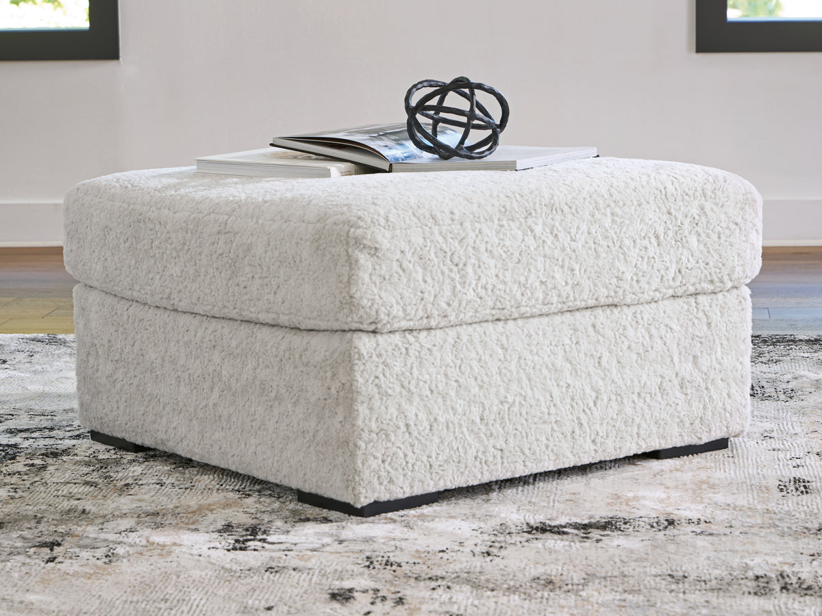 Family Deals Furniture - Ashley Furniture - Cuddle Plush Living Room - Oversized Accent Ottoman / Arctic - PC5910608
