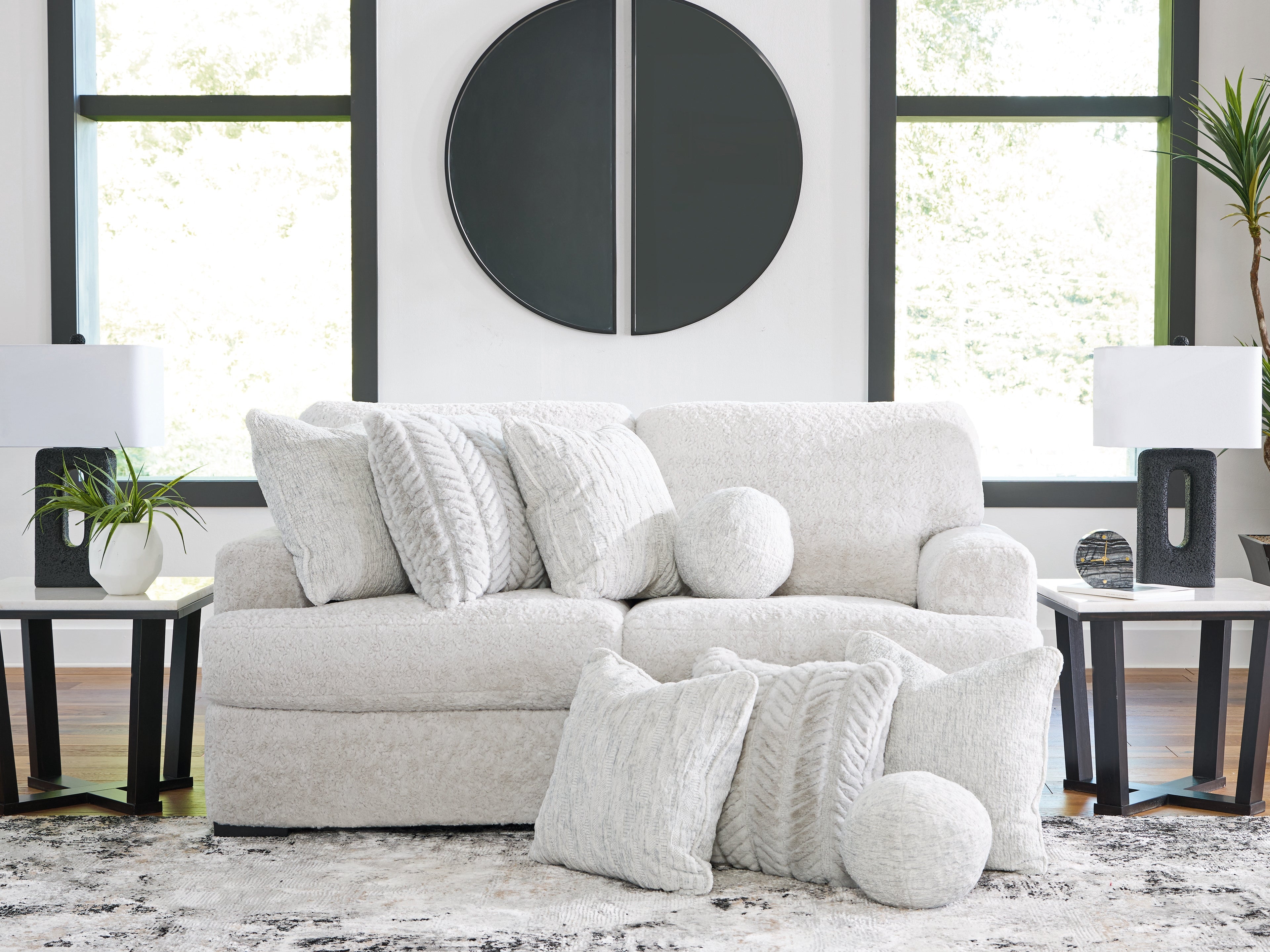 Family Deals Furniture - Ashley Furniture - Cuddle Plush Sectional - RAF 2-Piece Sectional / Arctic - PC59106S9