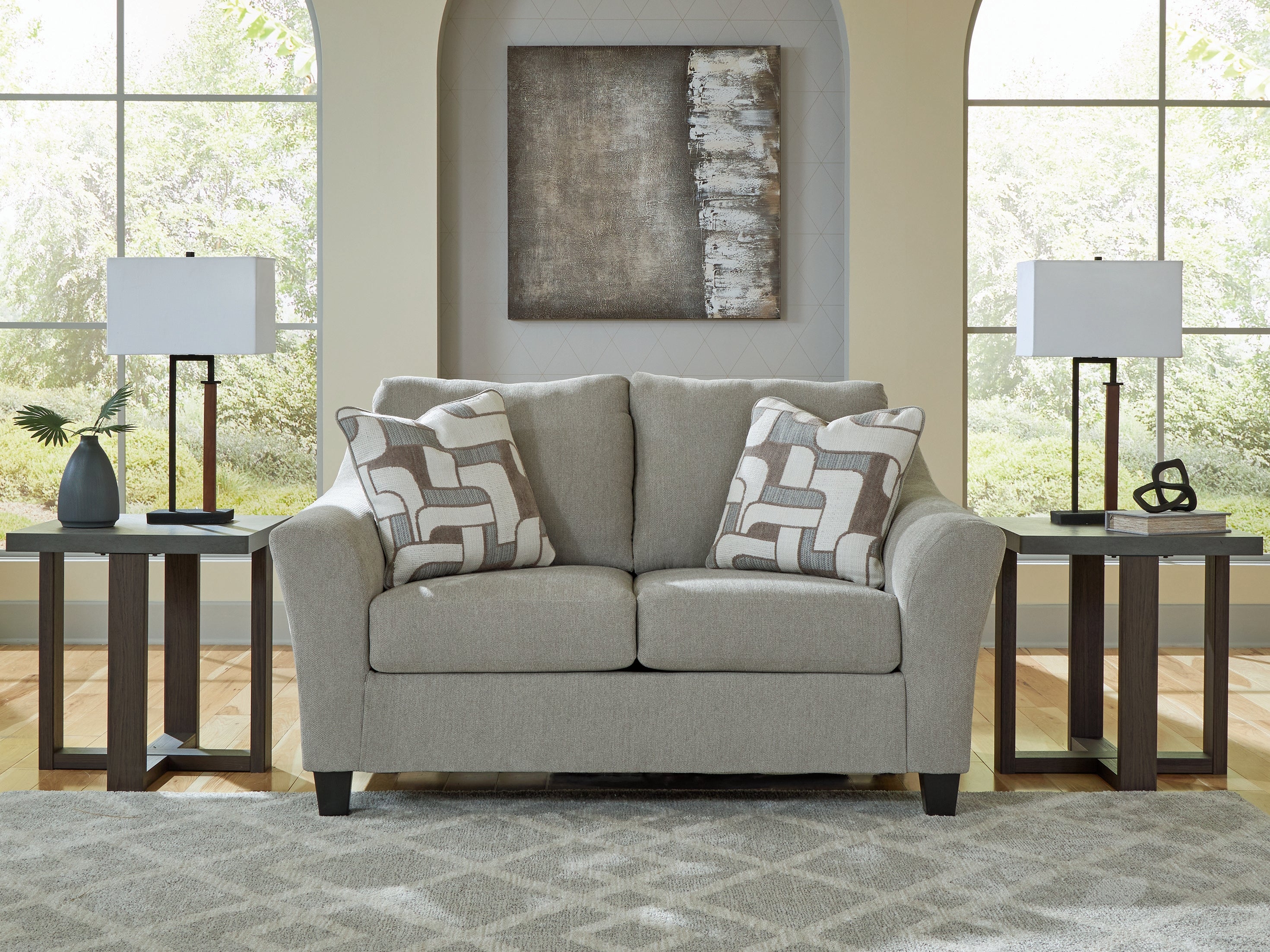 Family Deals Furniture - Ashley Furniture - Willarae Living Room - Loveseat / Taupe - 5980335