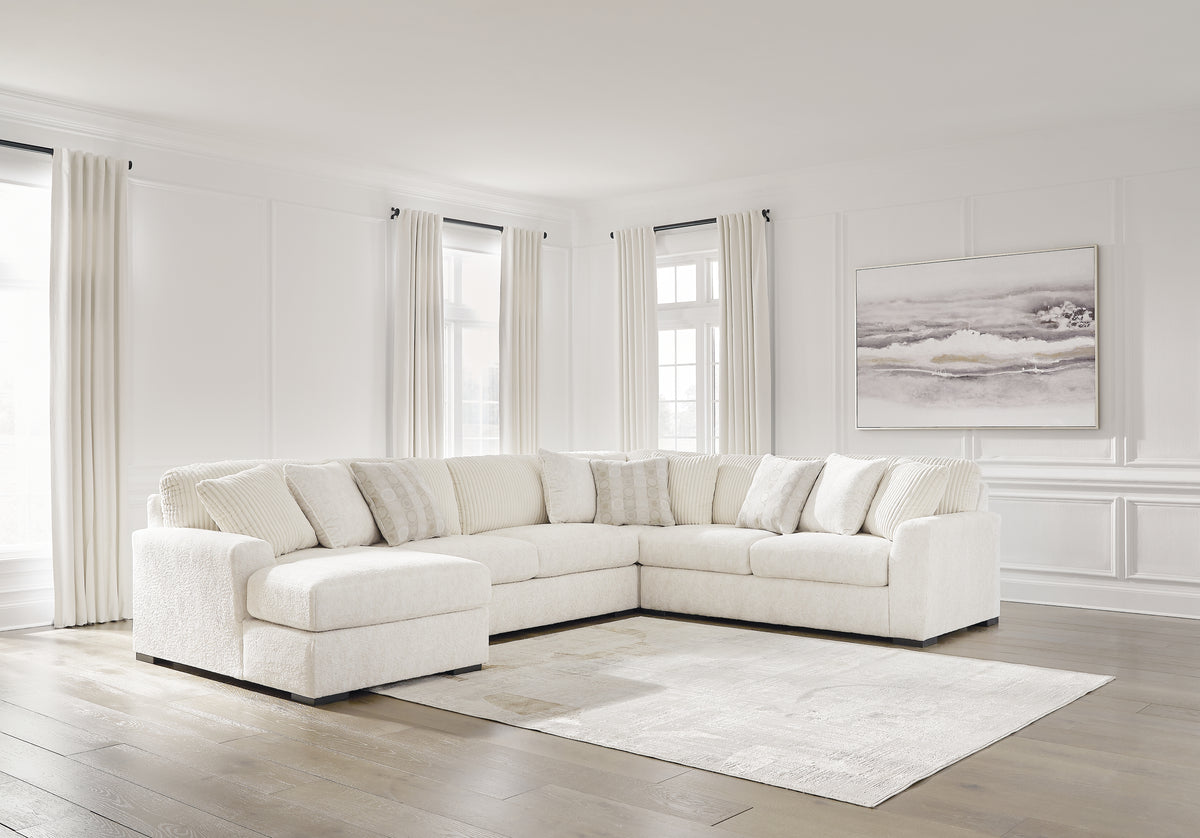 Family Deals Furniture - Ashley Furniture - Chessington Sectional - RAF 4-Piece Sectional with Chaise / Ivory - 61904S3