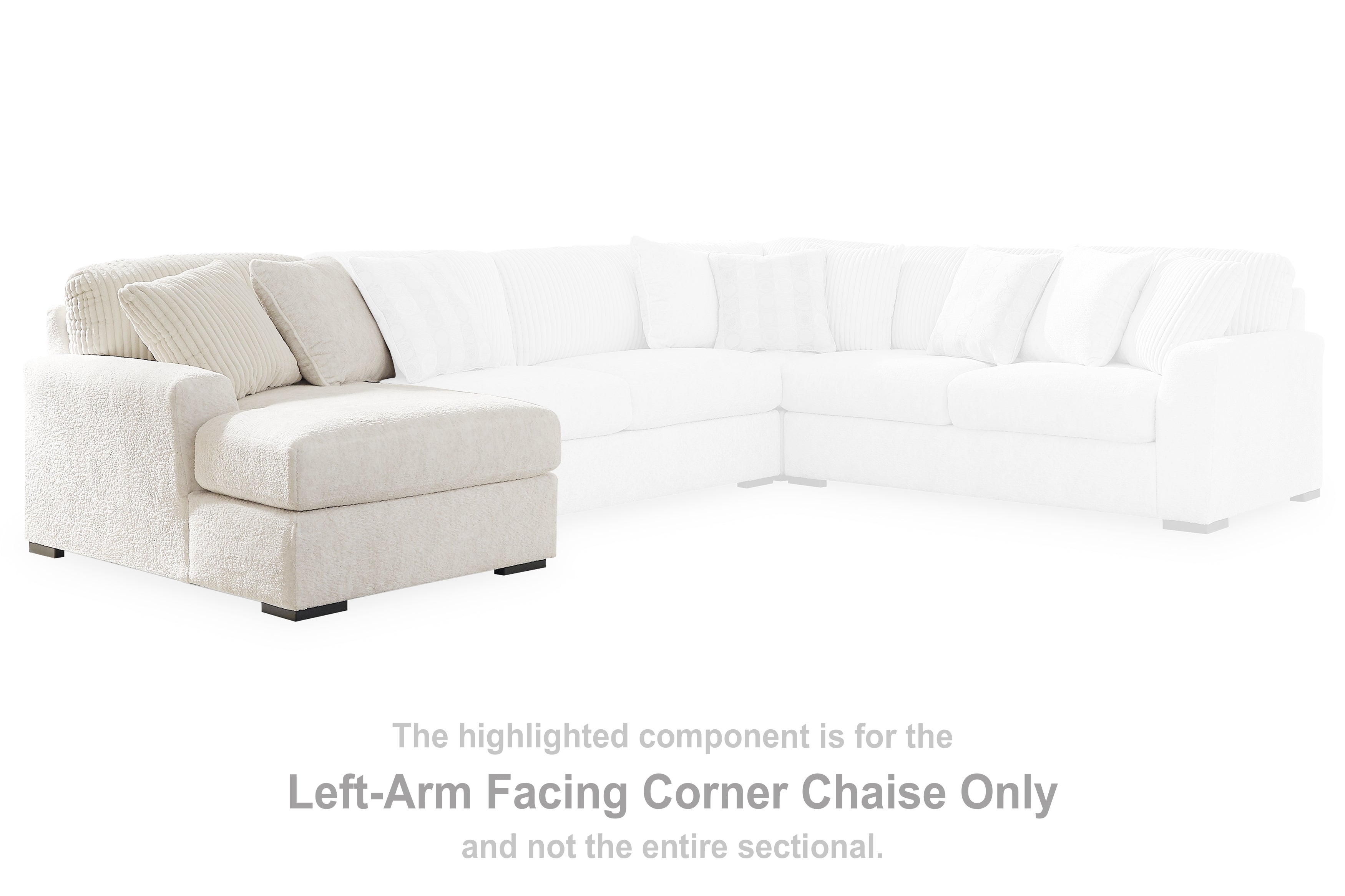 Family Deals Furniture - Ashley Furniture - Chessington Sectional - LAF Corner Chaise / Ivory - 6190416