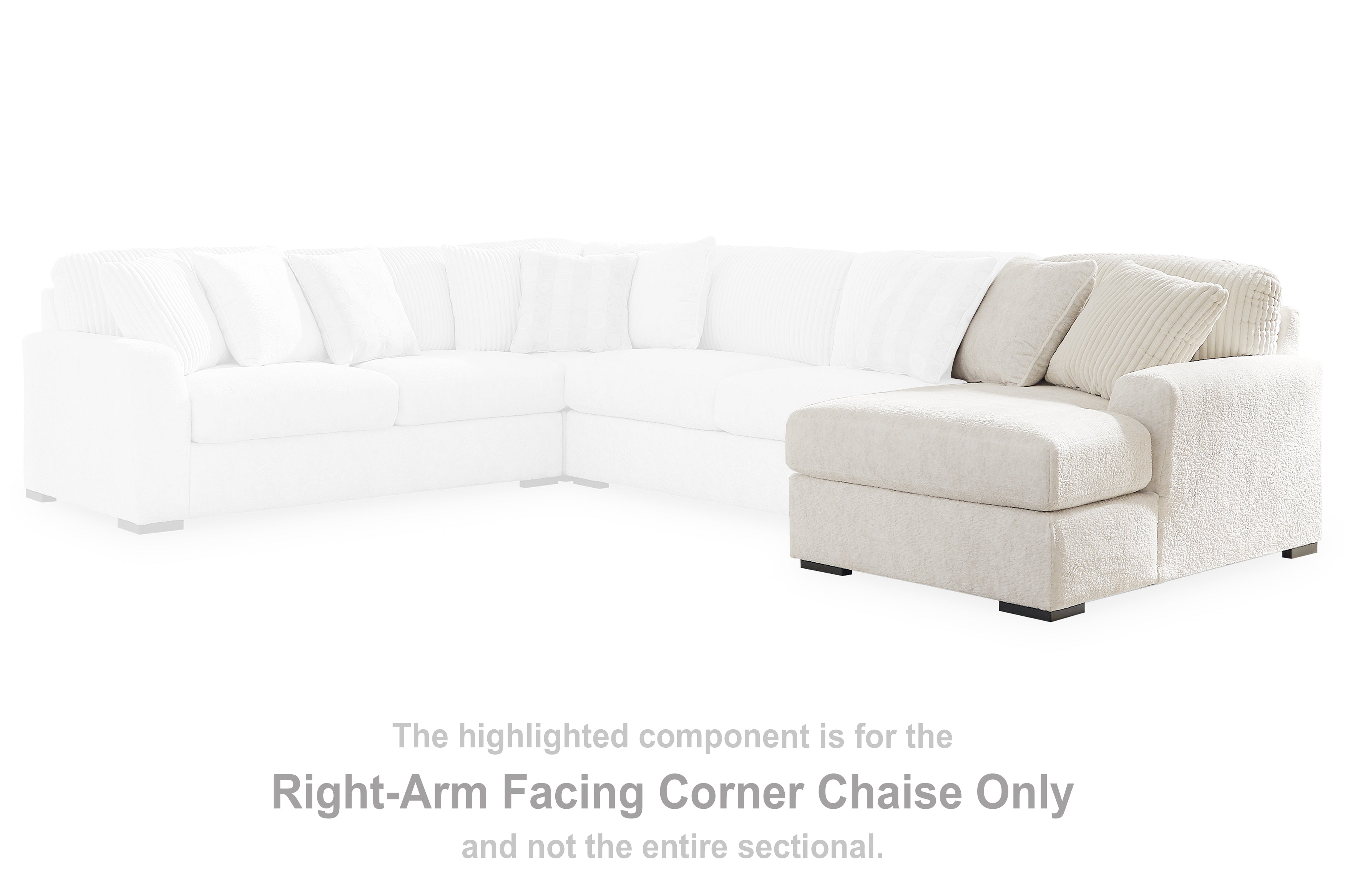 Family Deals Furniture - Ashley Furniture - Chessington Sectional - RAF Corner Chaise / Ivory - 6190417