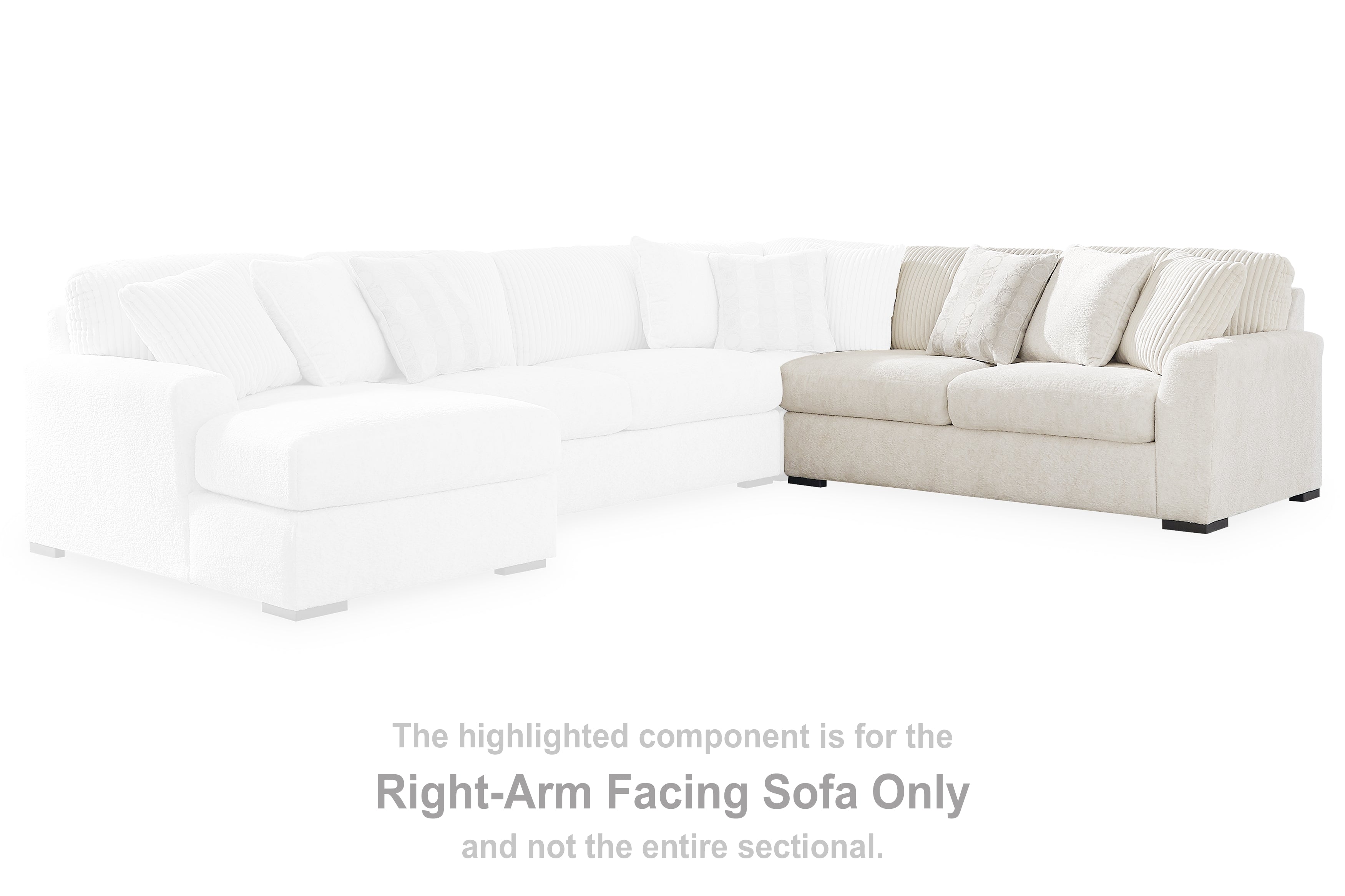 Family Deals Furniture - Ashley Furniture - Chessington Sectional - RAF Sofa / Ivory - 6190467