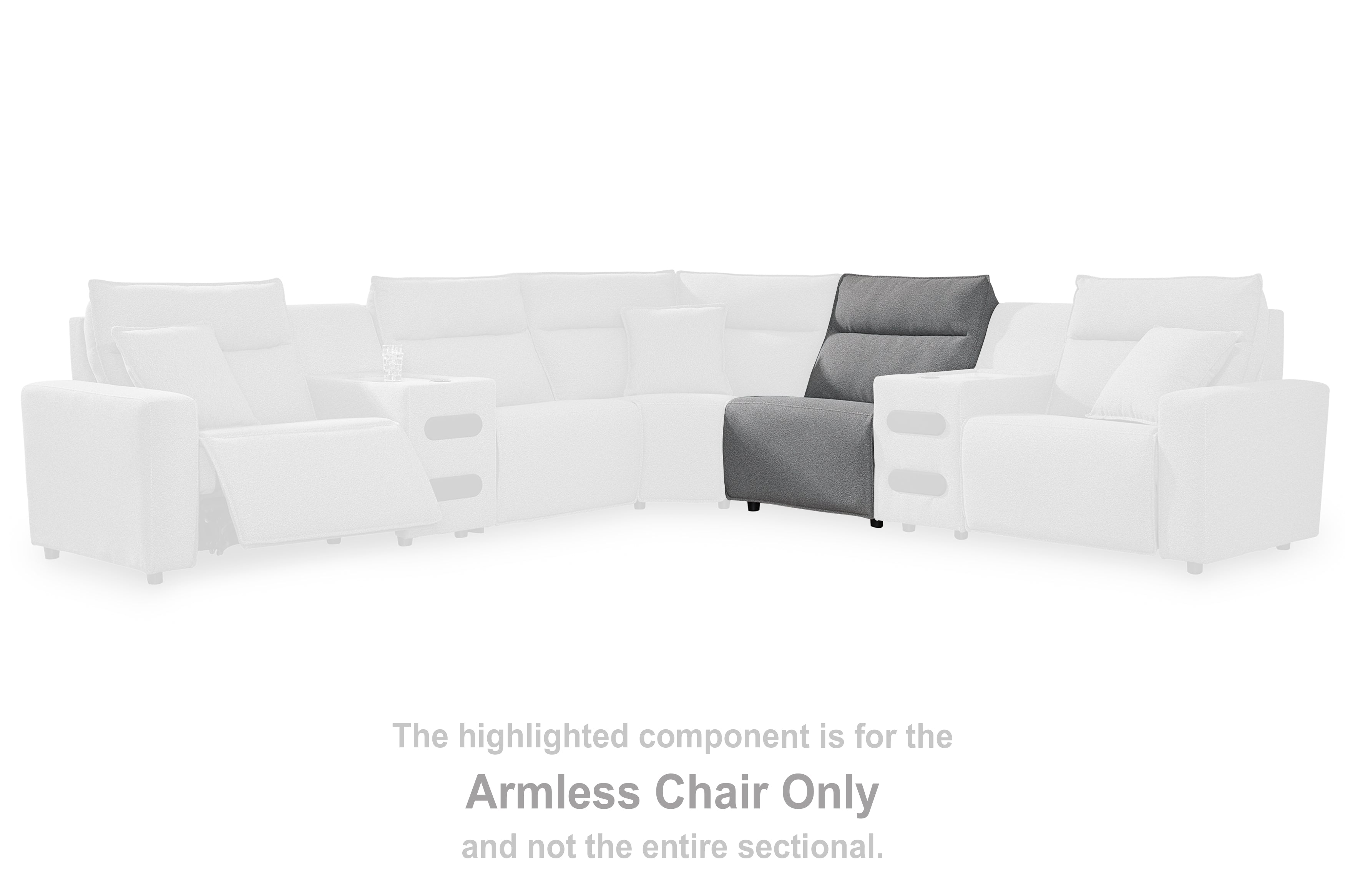 Family Deals Furniture - Ashley Furniture - ModMax II Sectional - Armless Chair / Salt and Pepper - 6590646