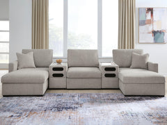 Family Deals Furniture - Ashley Furniture - ModMax Luxe Sectional - RAF 5-Piece Double Chaise Sectional with Audio Consoles - 68605S43