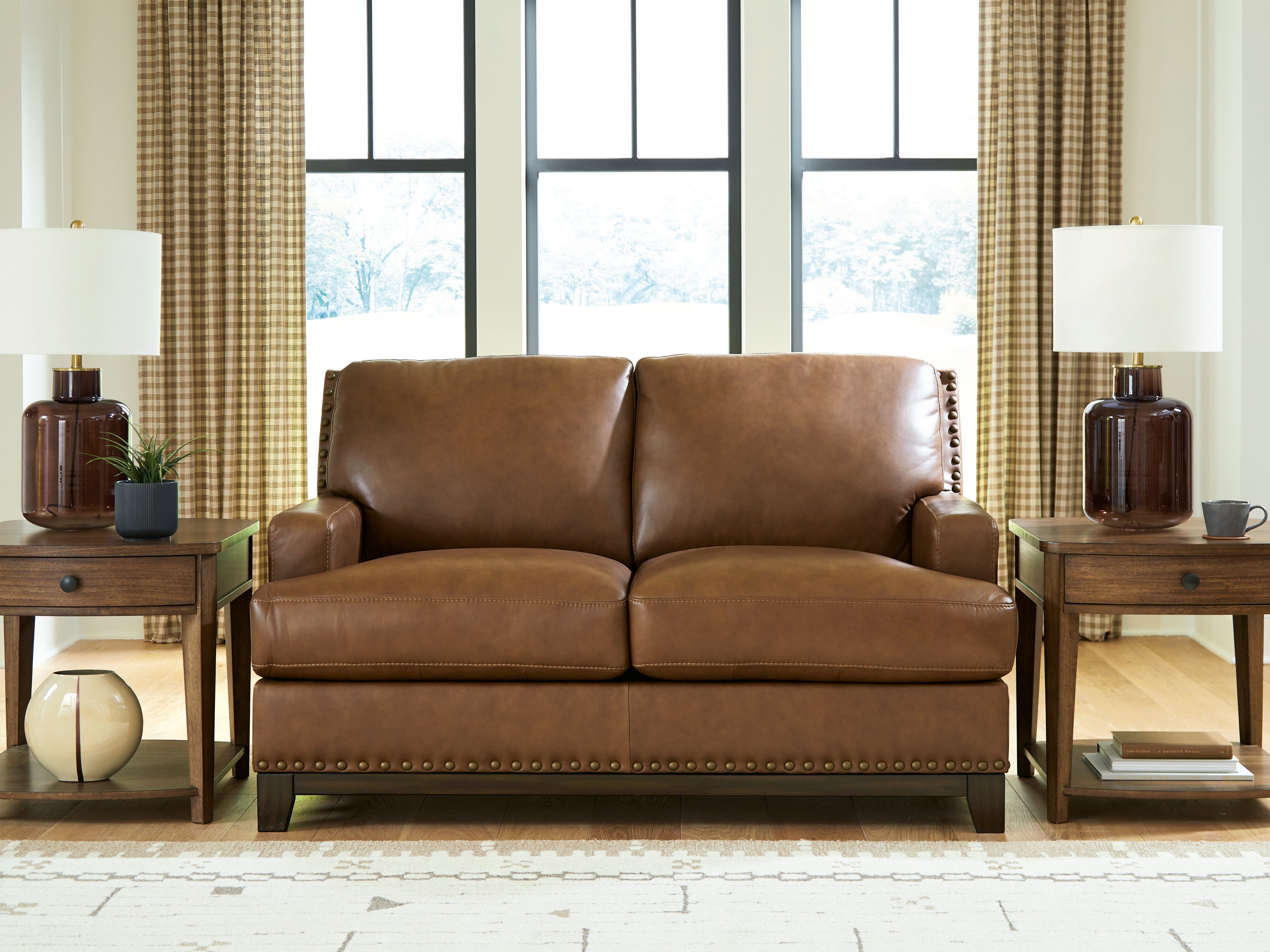 Family Deals Furniture - Ashley Furniture - Saonara Living Room - Loveseat / Amber - PC7310935