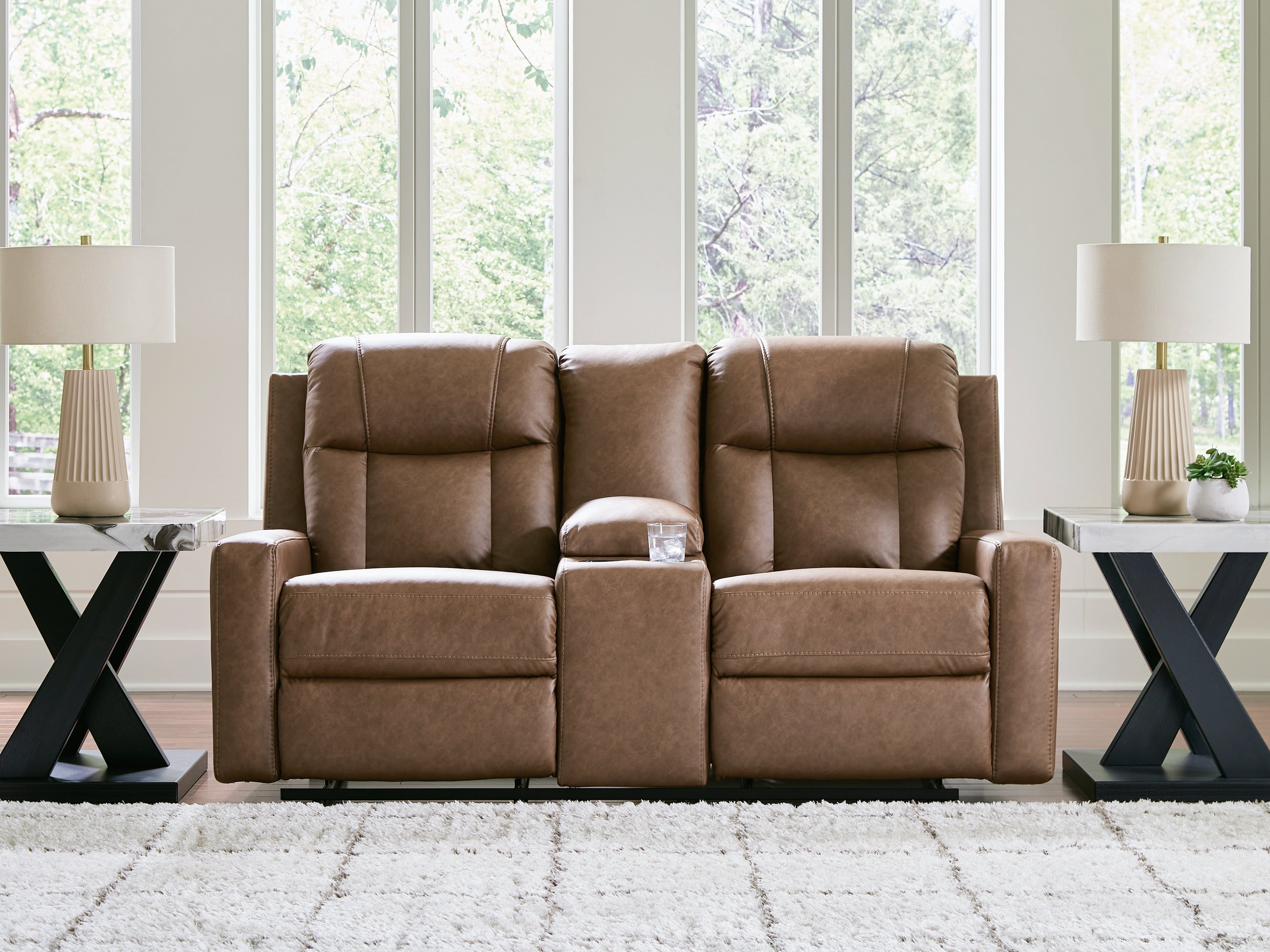 Family Deals Furniture - Ashley Furniture - Mackmenville Living Room - DBL Rec Loveseat w/Console - 7471494
