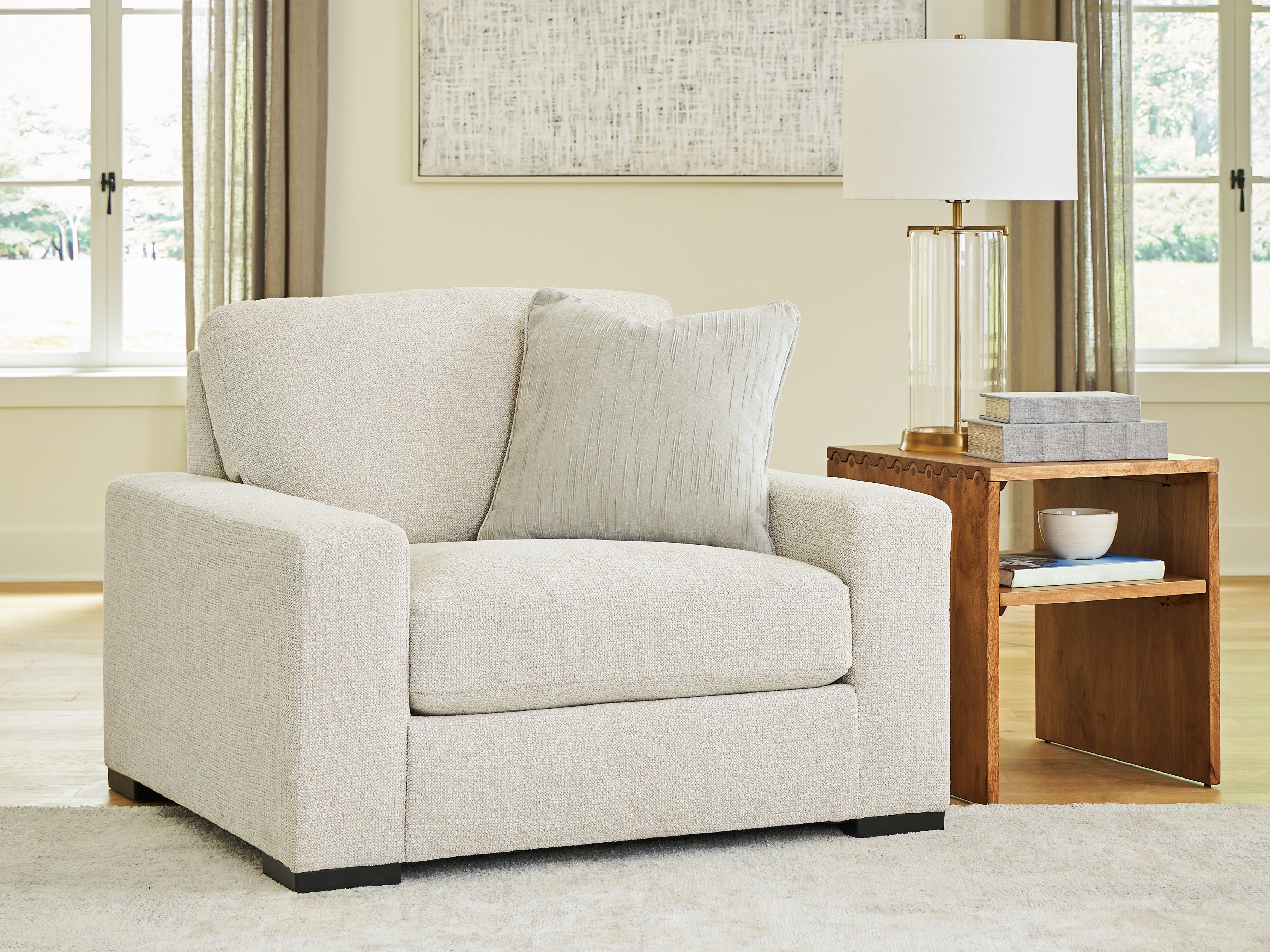 Family Deals Furniture - Ashley Furniture - Conlee-Pike Living Room - Chair and a Half / Linen - PC8131023