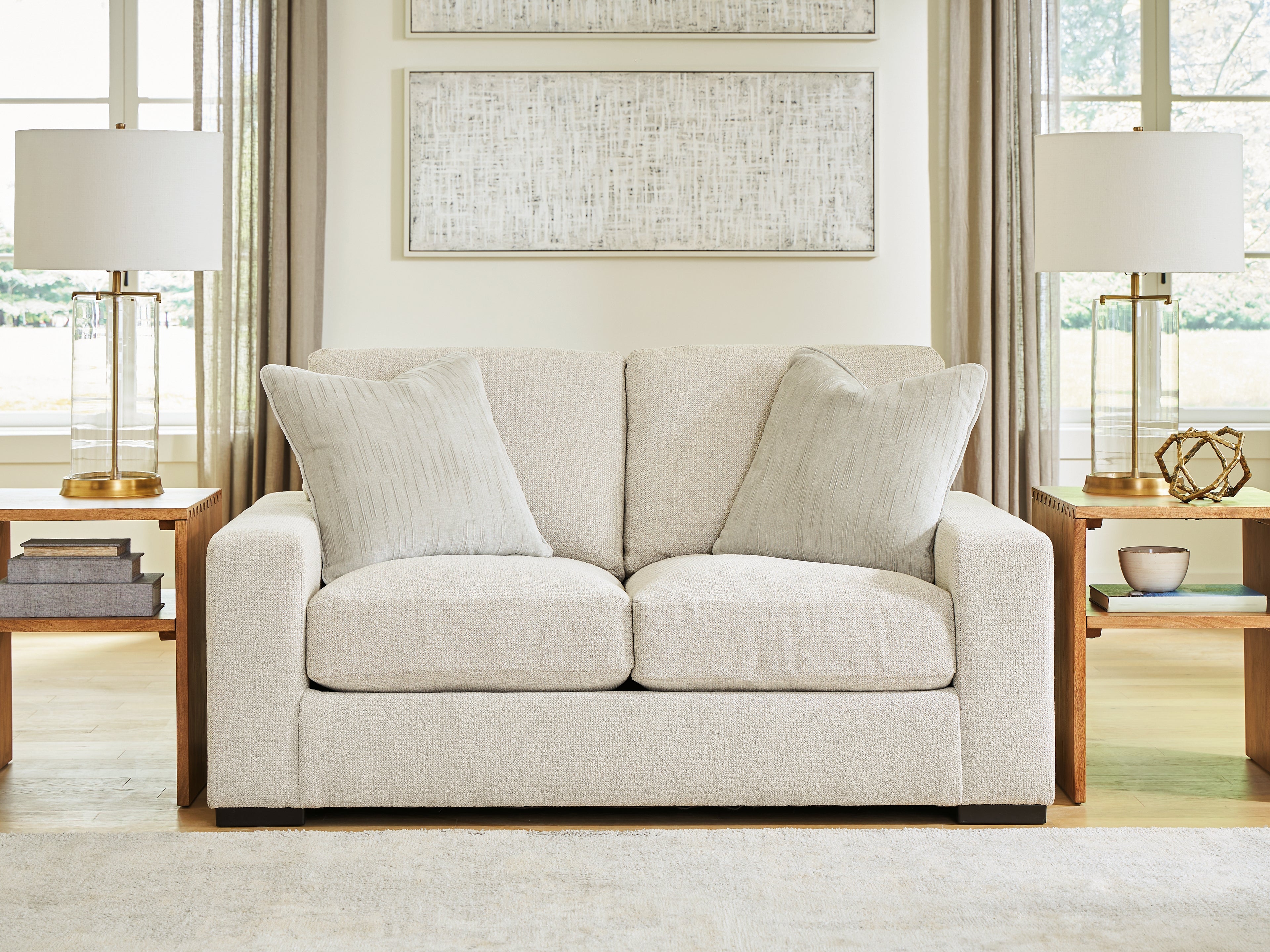 Family Deals Furniture - Ashley Furniture - Conlee-Pike Living Room - Loveseat / Linen - PC8131035