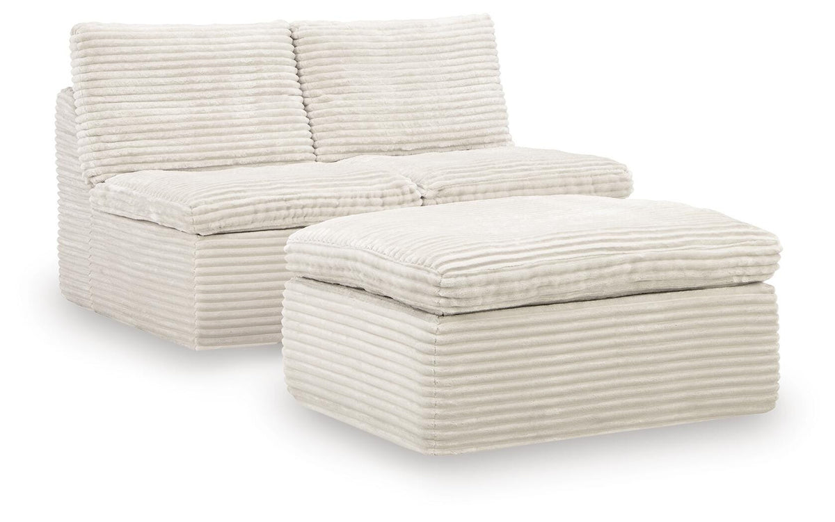 Family Deals Furniture - Ashley Furniture - Fannin Sectional - 2 Armless Chairs w/Otto (3/CN) - PC8430431