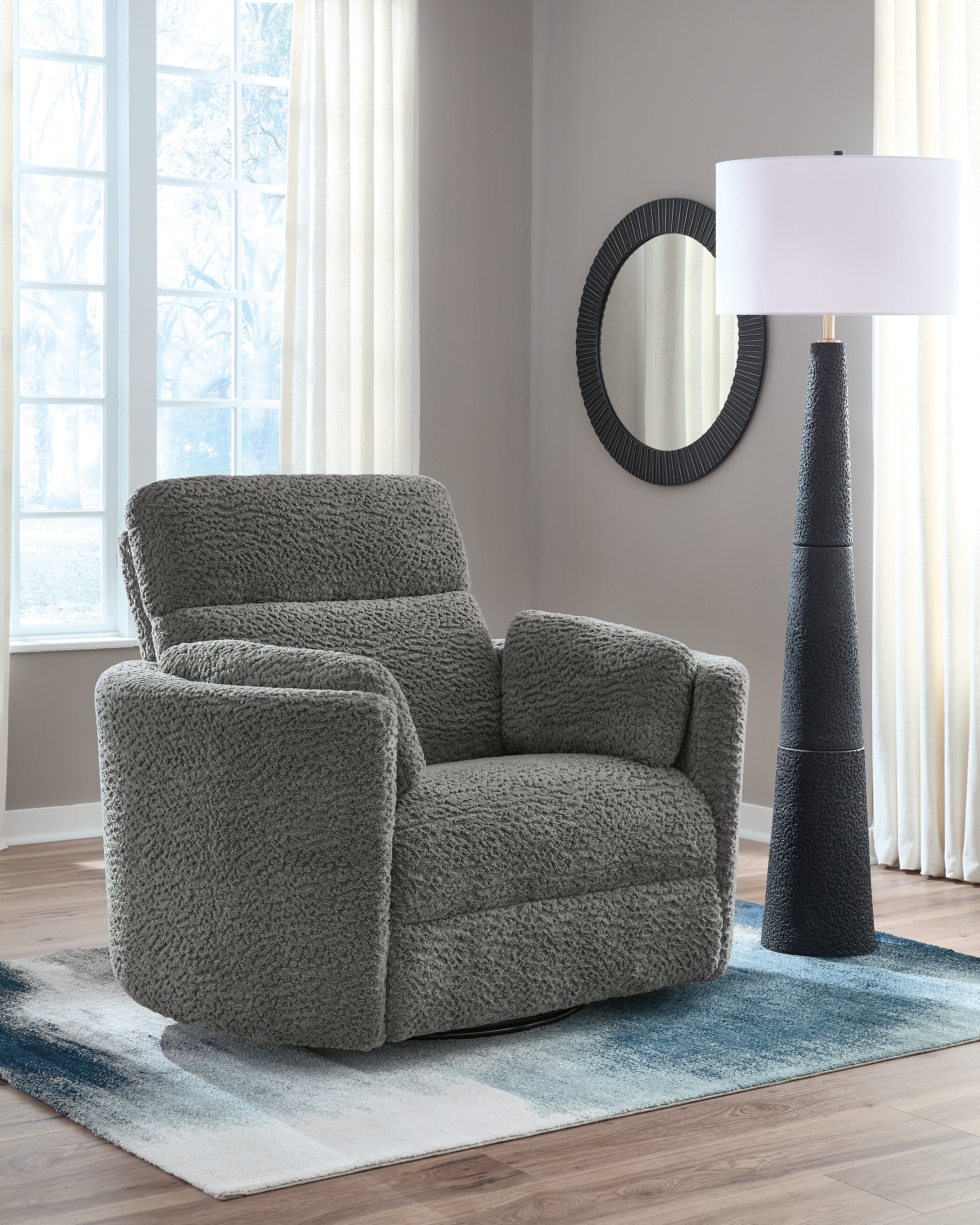 Family Deals Furniture - Ashley Furniture - Gosaldo Living Room - Swivel Glider Power Recliner / Lead - PC8630495