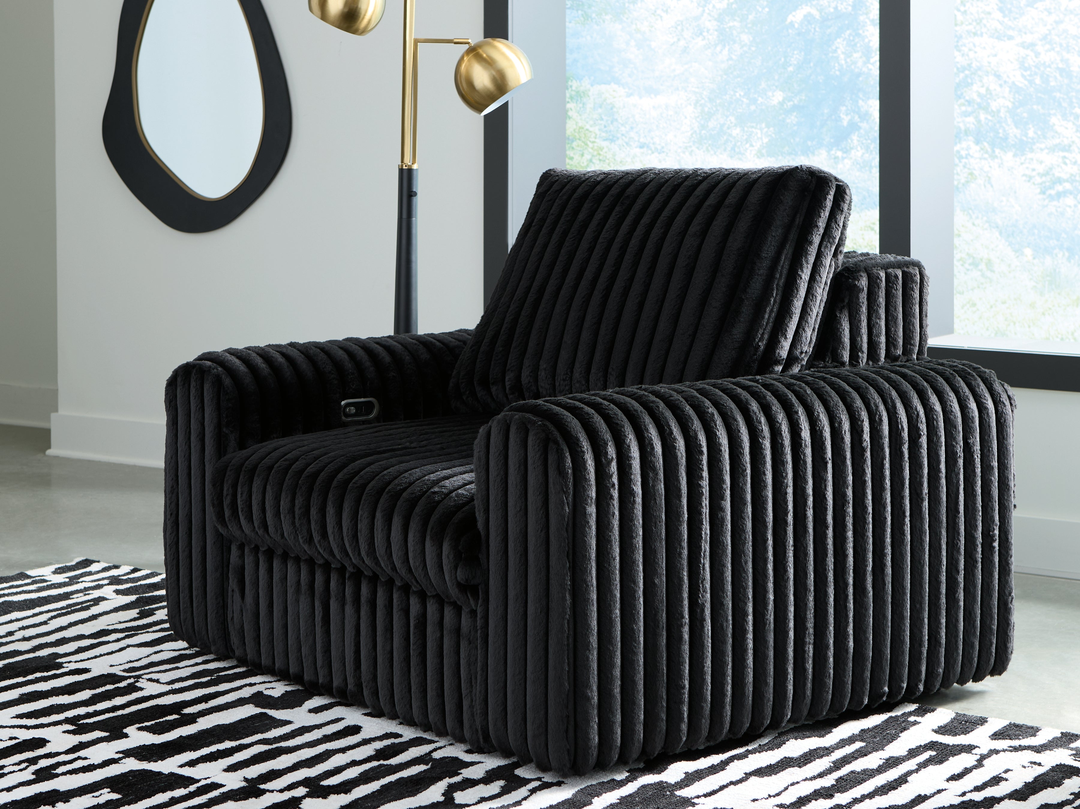 Family Deals Furniture - Ashley Furniture - HamlinBay Living Room - Power Gliding Chaise / Onyx - PC8680315P