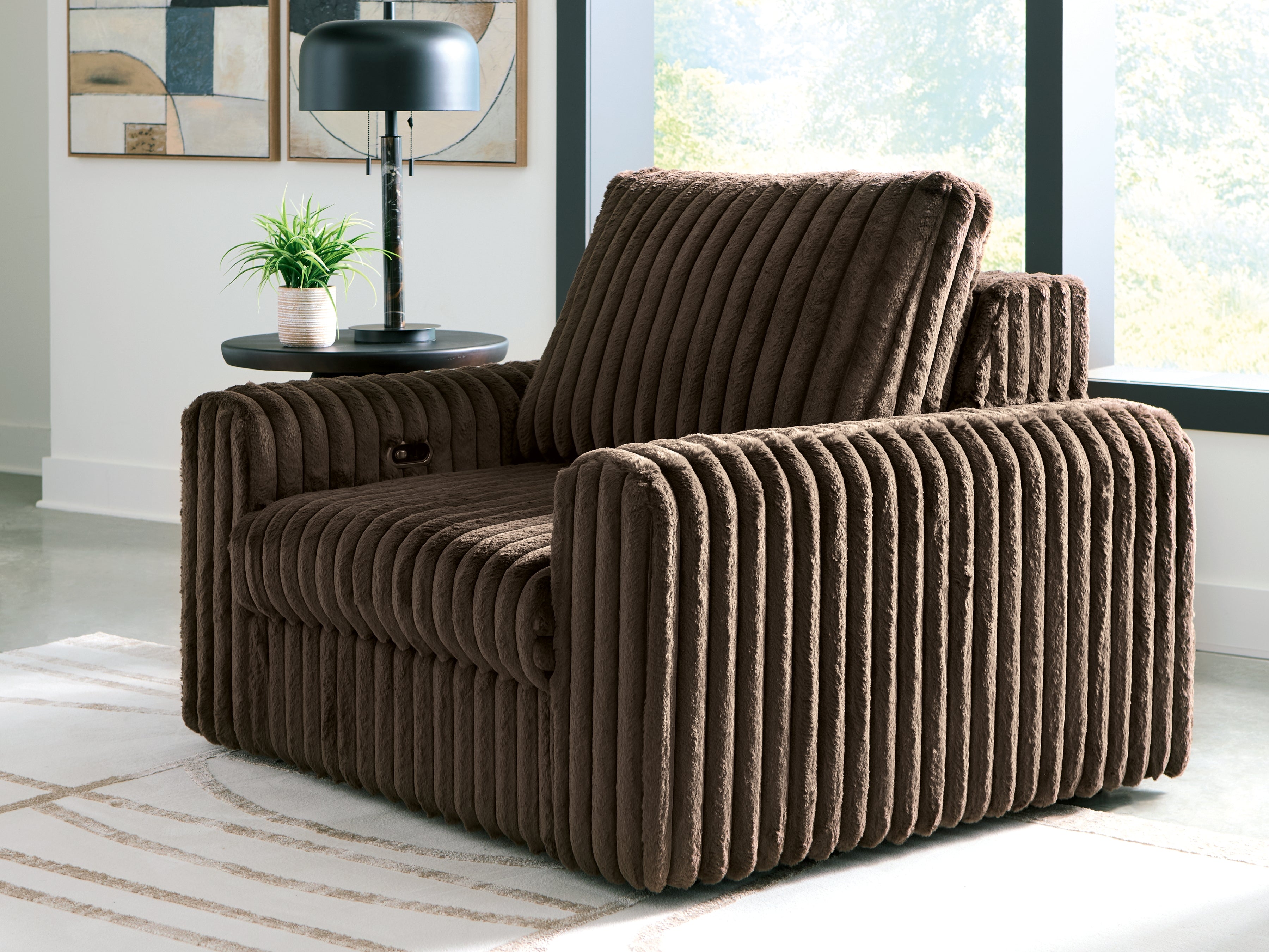 Family Deals Furniture - Ashley Furniture - HamlinBay Living Room - Power Gliding Chaise / Chocolate - PC8680415P