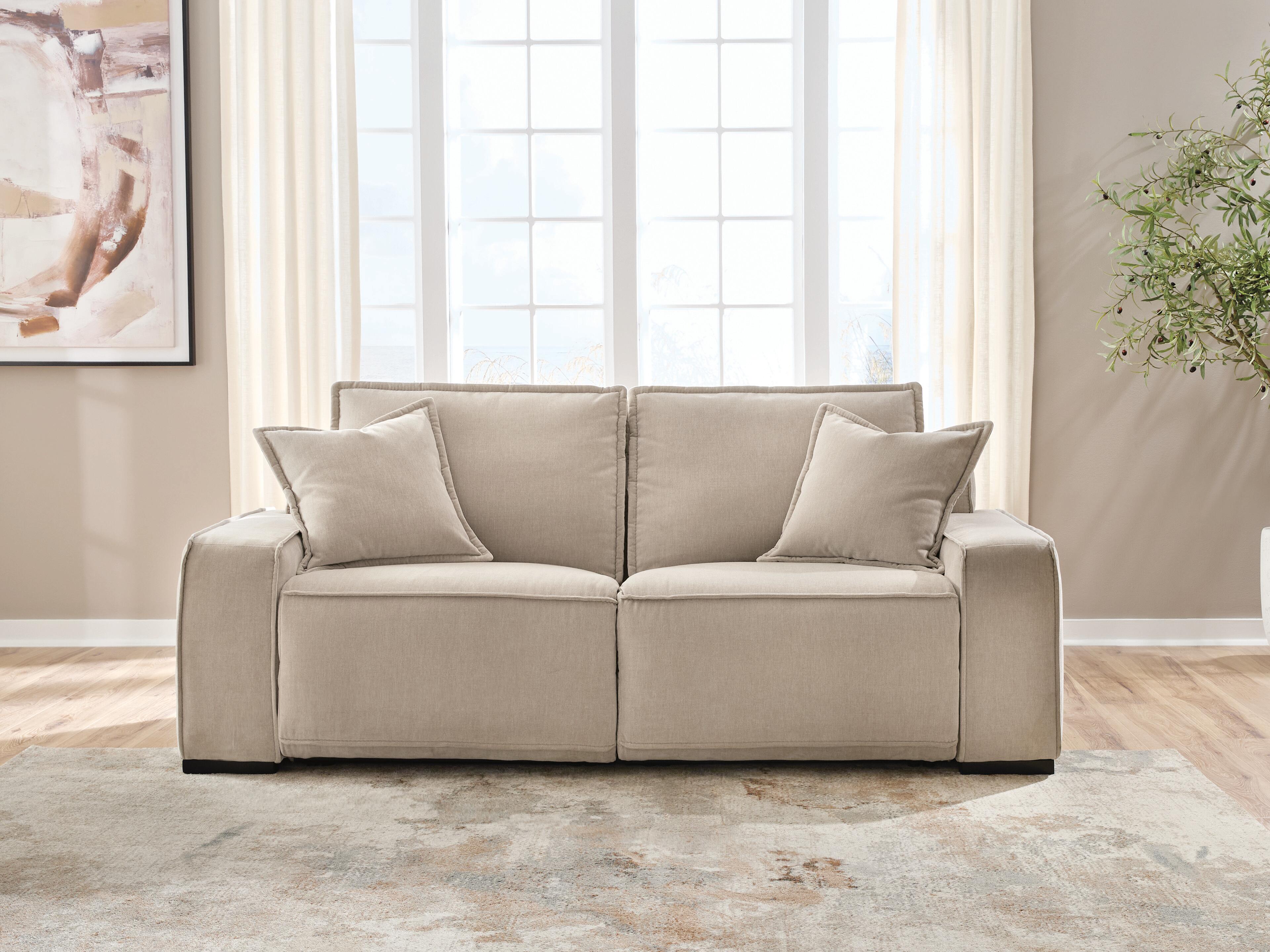 Family Deals Furniture - Ashley Furniture - Carceri Sectional - 2-Piece Power Reclining Sectional Loveseat / Cashmere - 87003S1