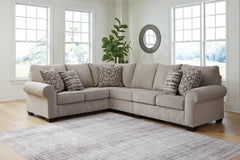 Family Deals Furniture - Ashley Furniture - Claireah Sectional - RAF 3-Piece Sectional / Umber - 90603S4
