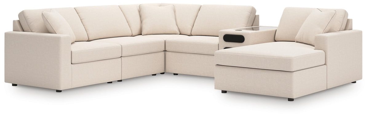 Family Deals Furniture - Ashley Furniture - Modmax 6-Piece Sectional with Audio System and Chaise - RAF 6-Piece Sectional with Audio System and Chaise - 92103S51