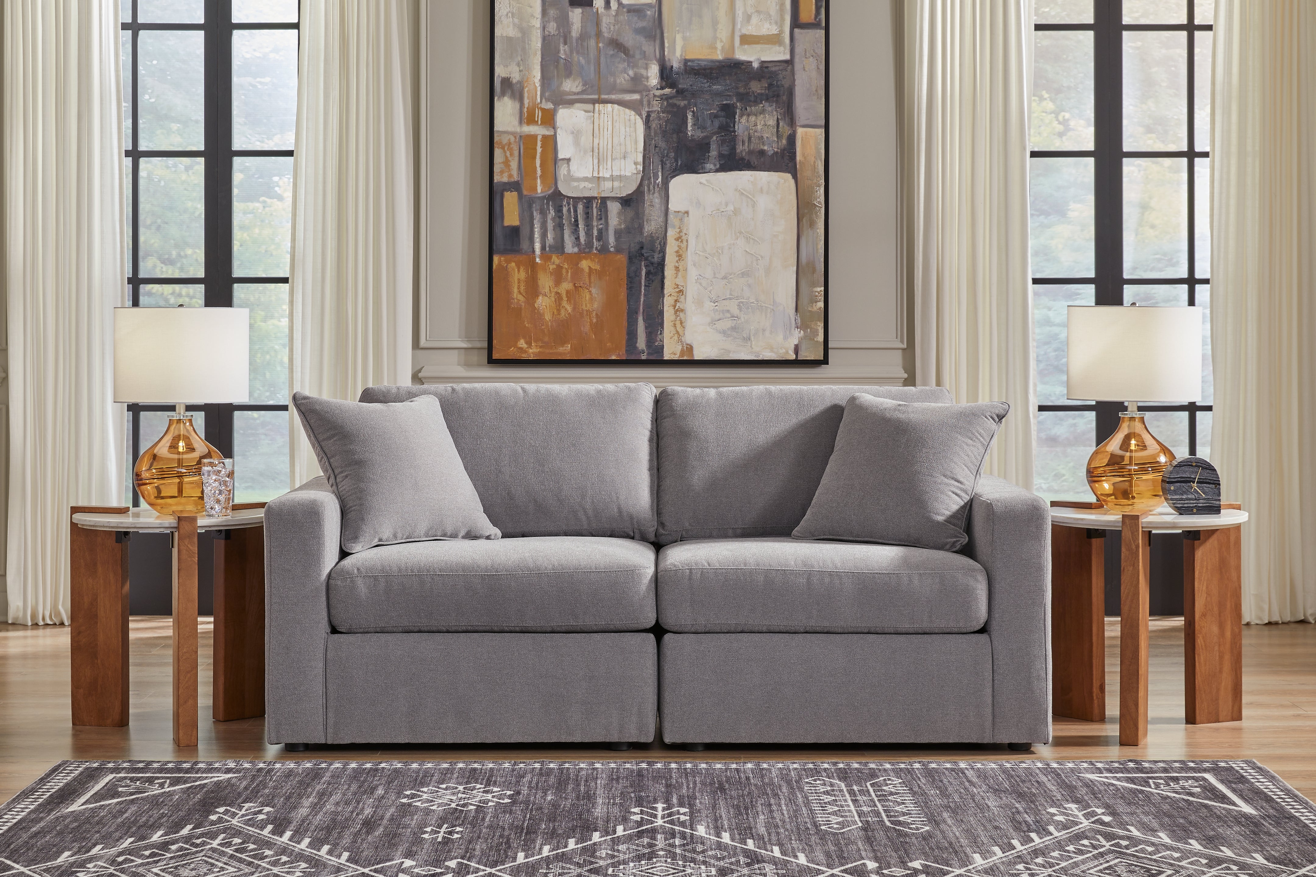 Family Deals Furniture - Ashley Furniture - Modmax Sectional - RAF 2-Piece Sectional / Granite - 92104S1