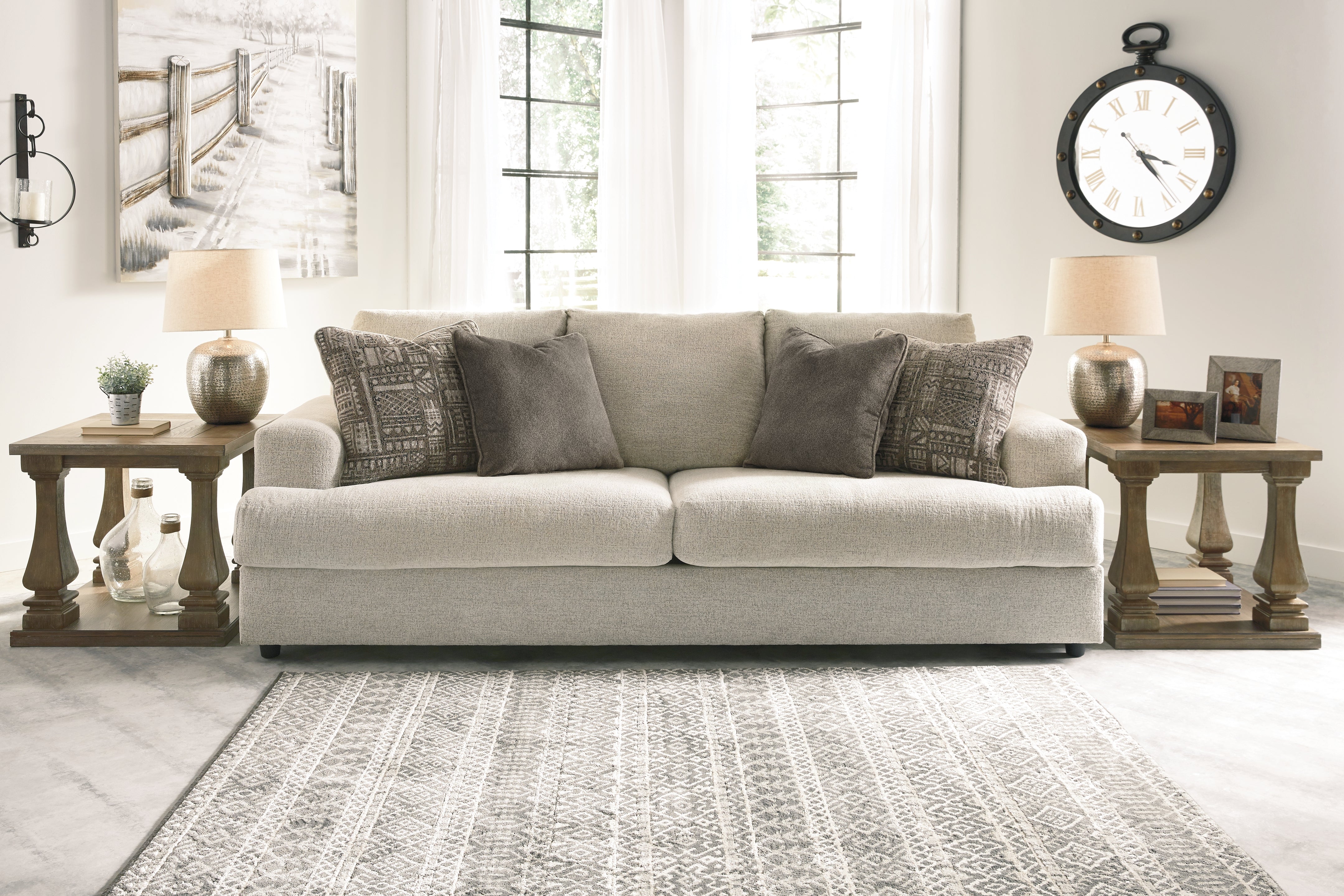Family Deals Furniture - Ashley Furniture - Soletren Living Room - Sofa / Stone - 9510438