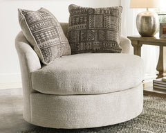 Family Deals Furniture - Ashley Furniture - Soletren Living Room - Swivel Accent Chair / Stone - 9510444