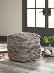 Family Deals Furniture - Ashley Furniture - Absalom Pouf - Pouf / Denim - A1000550