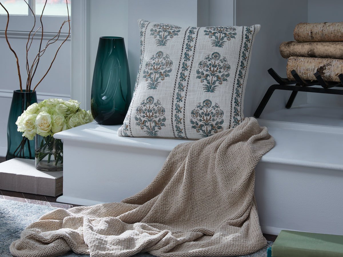 Family Deals Furniture - Ashley Furniture - Paulmour Pillows - Pillow (4/CS) / Ivory/Green/Brown - A1001105