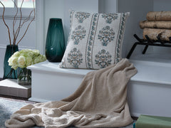 Family Deals Furniture - Ashley Furniture - Paulmour Pillows - Pillow (4/CS) / Ivory/Green/Brown - A1001105