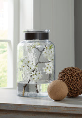Family Deals Furniture - Ashley Furniture - Lukasvale Vase - Vase / Clear/Pewter Finish - A2000585