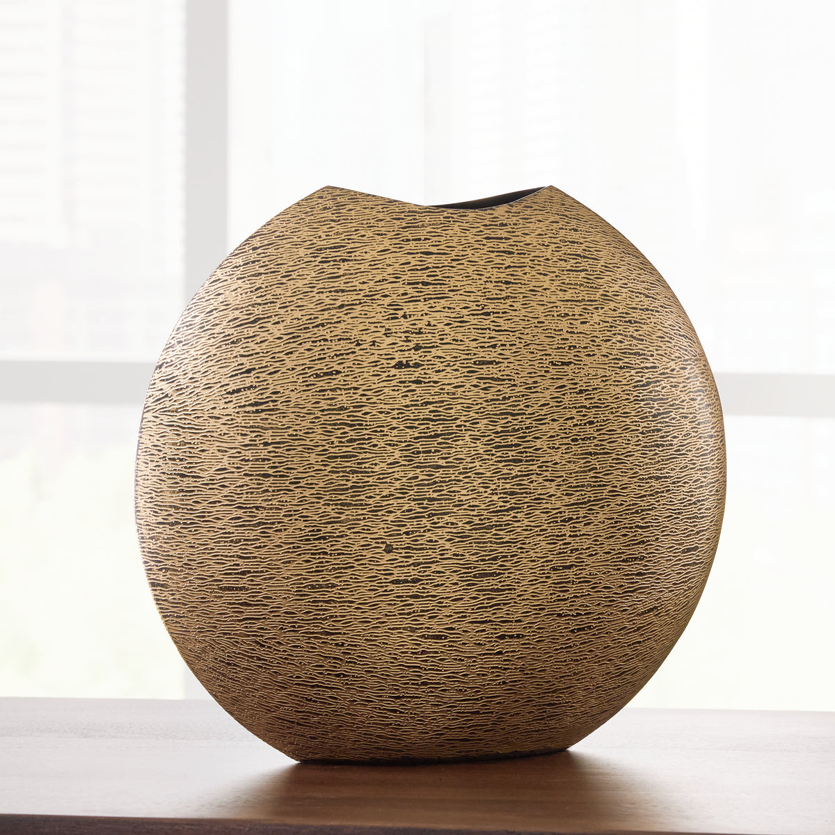 Family Deals Furniture - Ashley Furniture - Iansboro Vase - Vase / Antique Gold Finish - A2000696