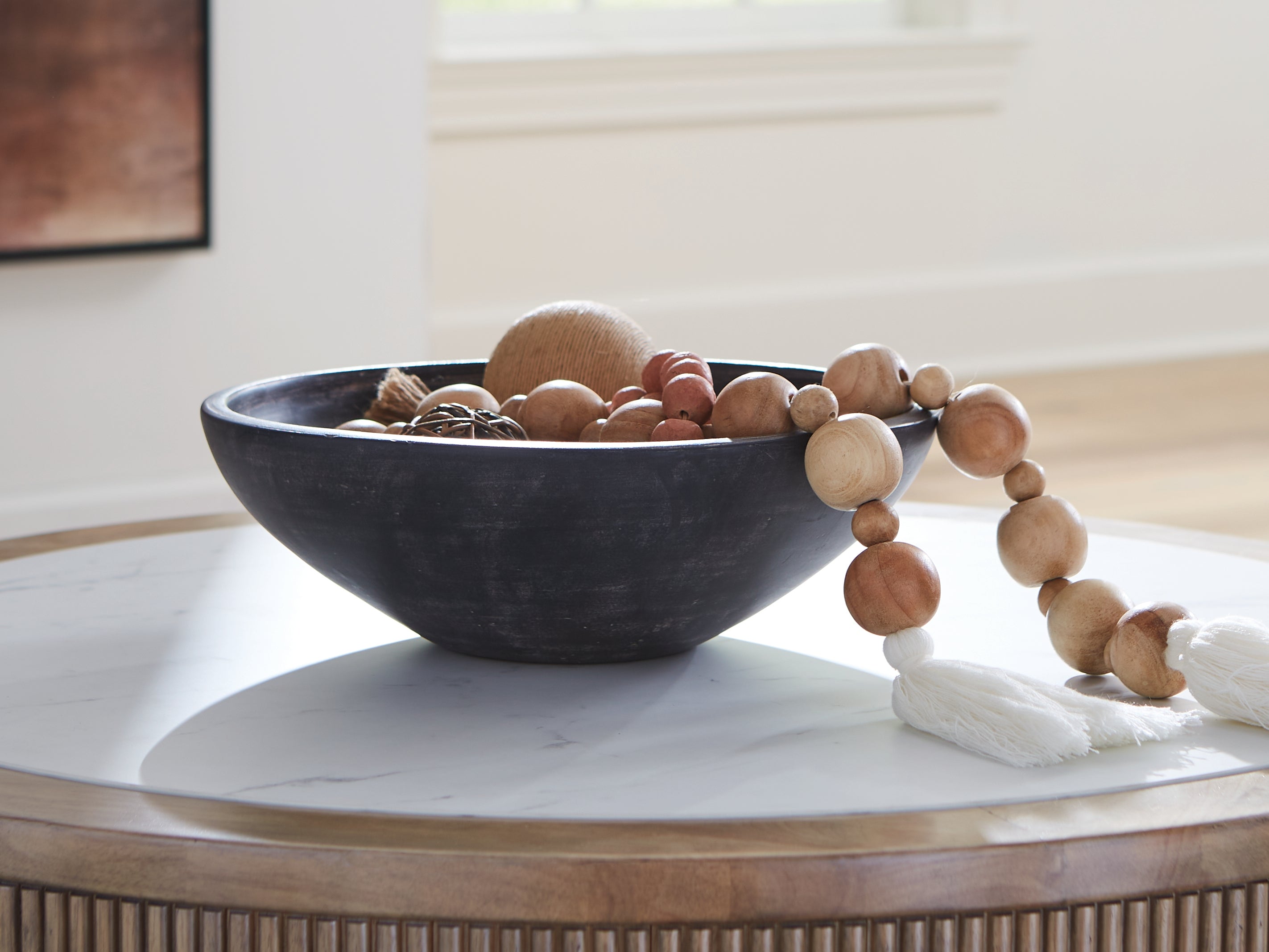 Family Deals Furniture - Ashley Furniture - Meadie Bowl - Bowl / Distressed Black - A2000792