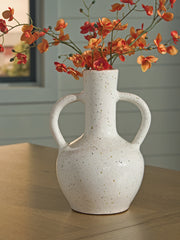Family Deals Furniture - Ashley Furniture - Dallinworth Vase - Vase / White/Black - A2000831