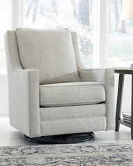 Family Deals Furniture - Ashley Furniture - Kambria Swivel Glider Accent Chair - Swivel Glider Accent Chair / Fog - A3000265