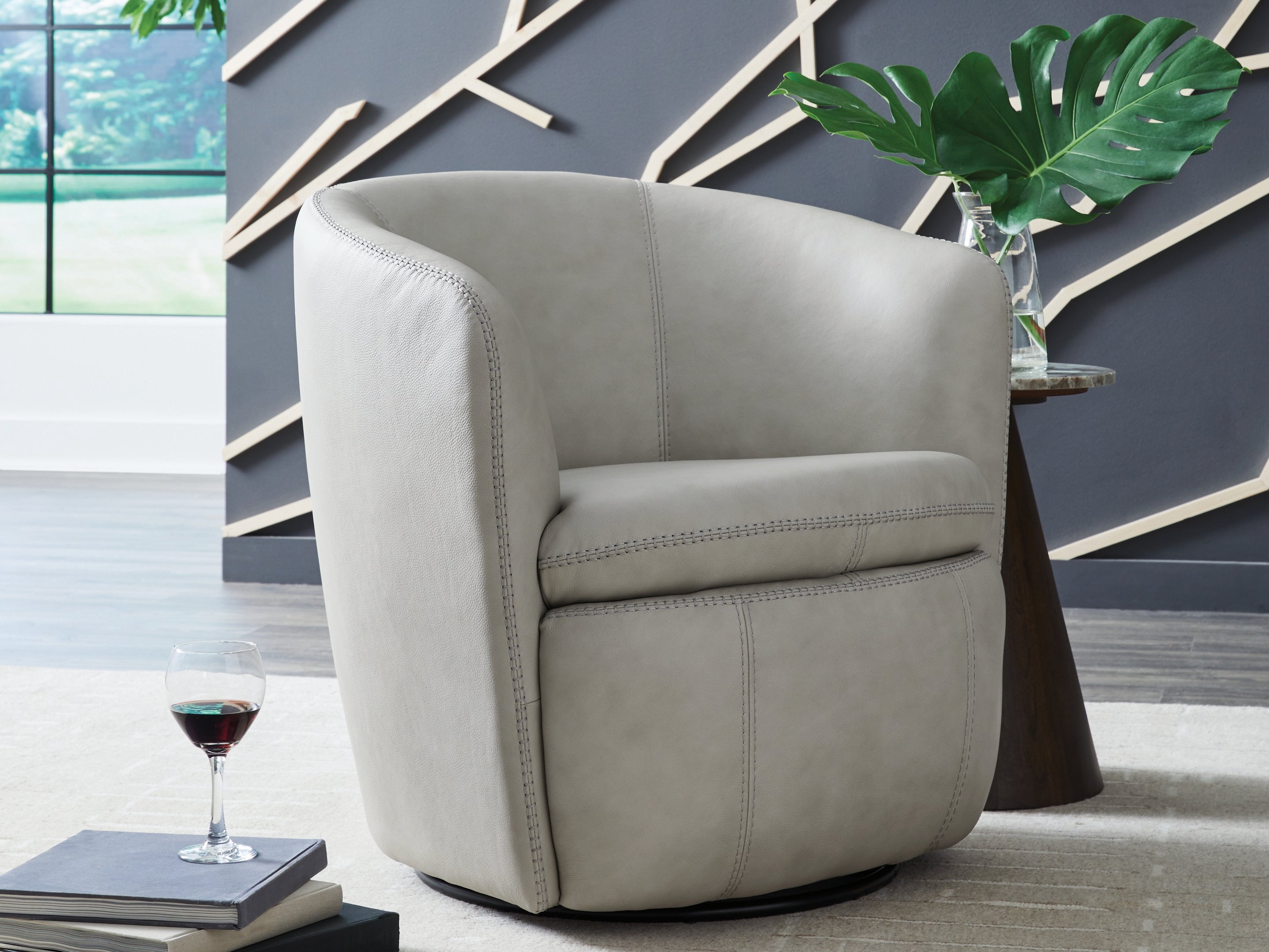 Family Deals Furniture - Ashley Furniture - Kierreys Swivel Accent Chair - Swivel Accent Chair / Bone - A3000703