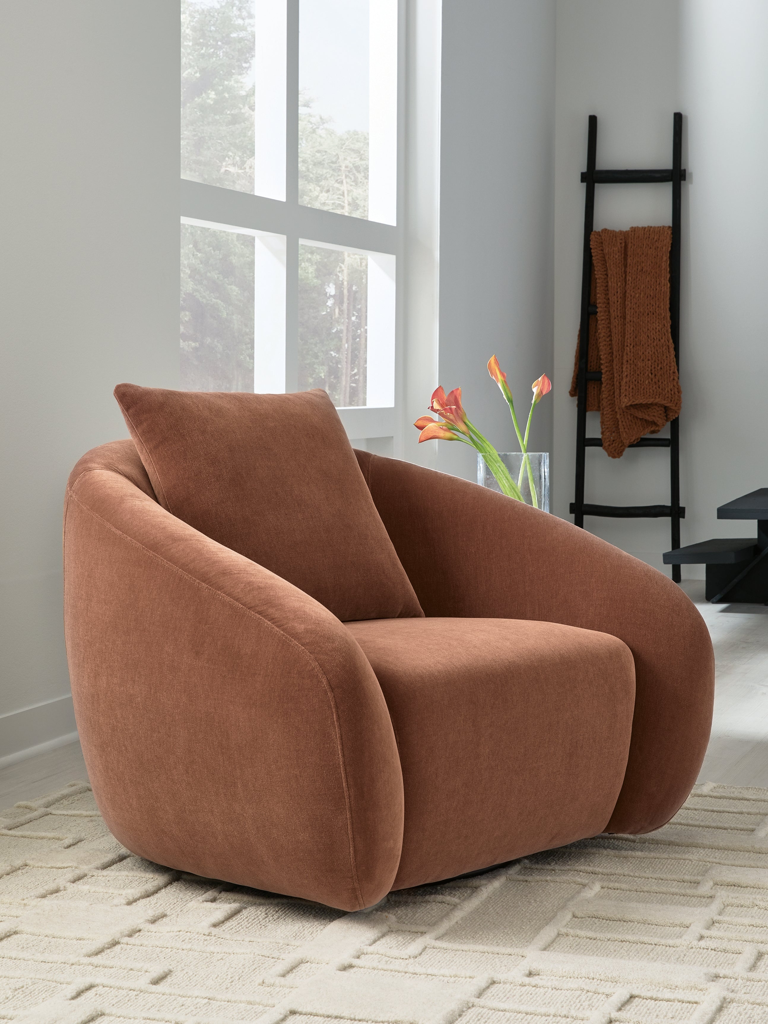 Family Deals Furniture - Ashley Furniture - Yahya Swivel Accent Chair - Swivel Accent Chair / Sienna - A3000780