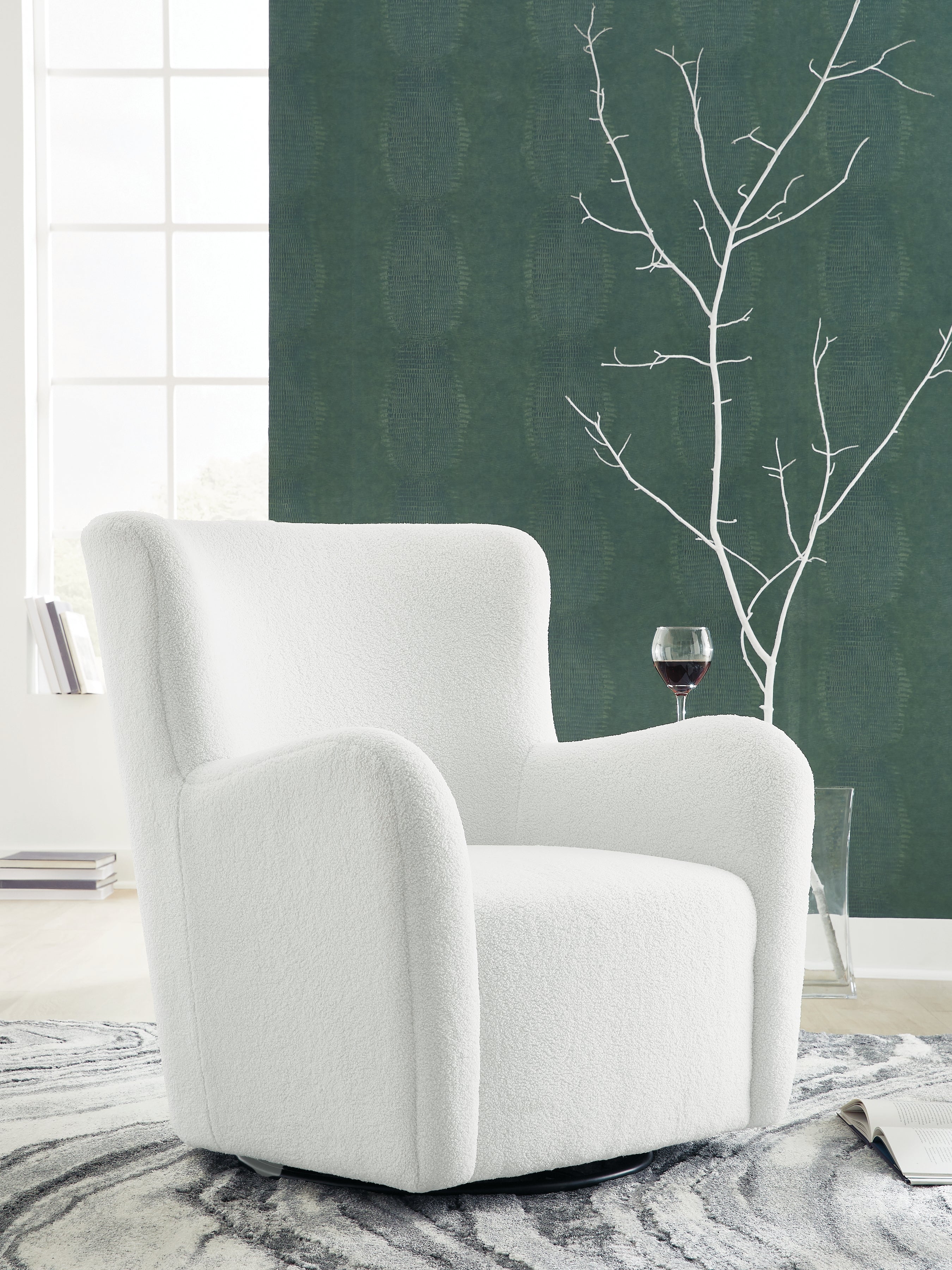 Family Deals Furniture - Ashley Furniture - Rowenburg Swivel Glider Accent Chair - Swivel Glider Accent Chair / Cream - A3000797