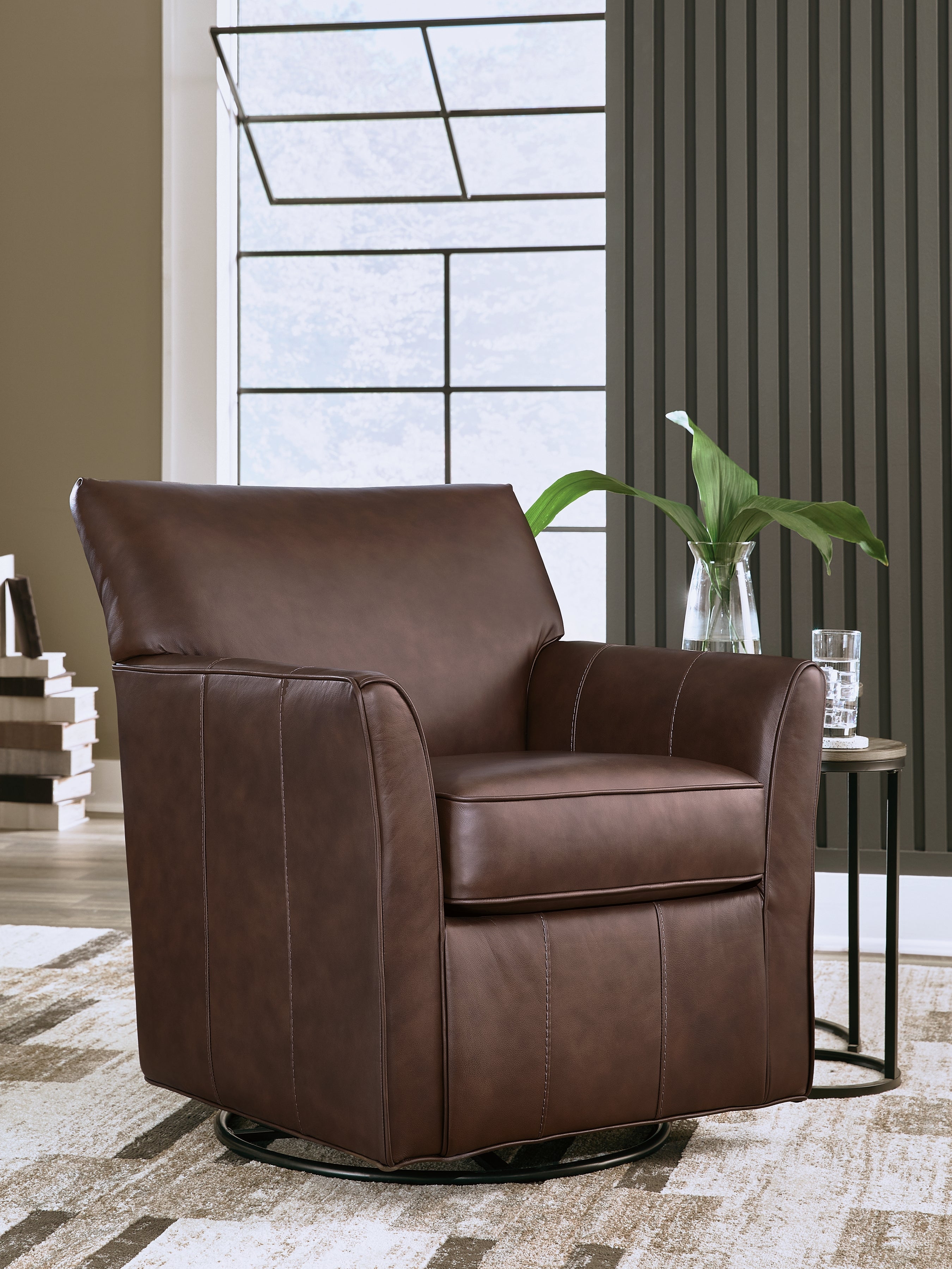 Family Deals Furniture - Ashley Furniture - Braydunn Swivel Glider Accent Chair - Swivel Glider Accent Chair / Espresso Brown - A3000820