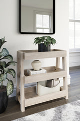 Family Deals Furniture - Ashley Furniture - Blariden Shelf Accent Table - Shelf Accent Table / Light Tan - A4000368