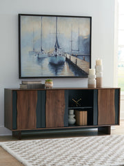 Family Deals Furniture - Ashley Furniture - Welby Accent Cabinet - Accent Cabinet / Brown/Charcoal - A4000679