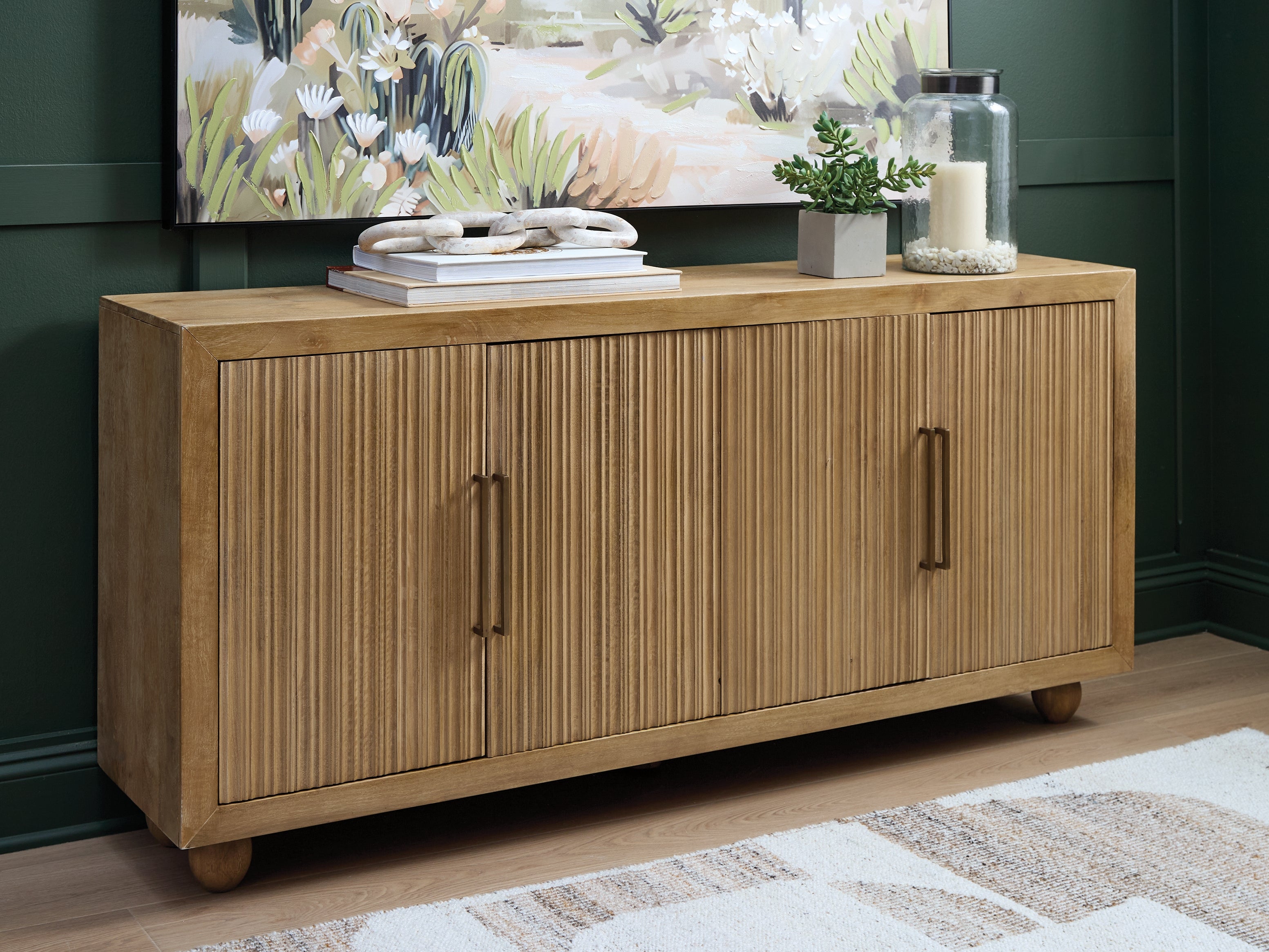 Family Deals Furniture - Ashley Furniture - Niam Accent Cabinet - Accent Cabinet / Light Antique Beige - A4000684