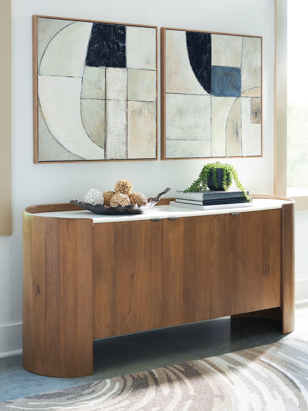 Family Deals Furniture - Ashley Furniture - Fitzroy Accent Cabinet - Accent Cabinet / Brown/White - A4000688