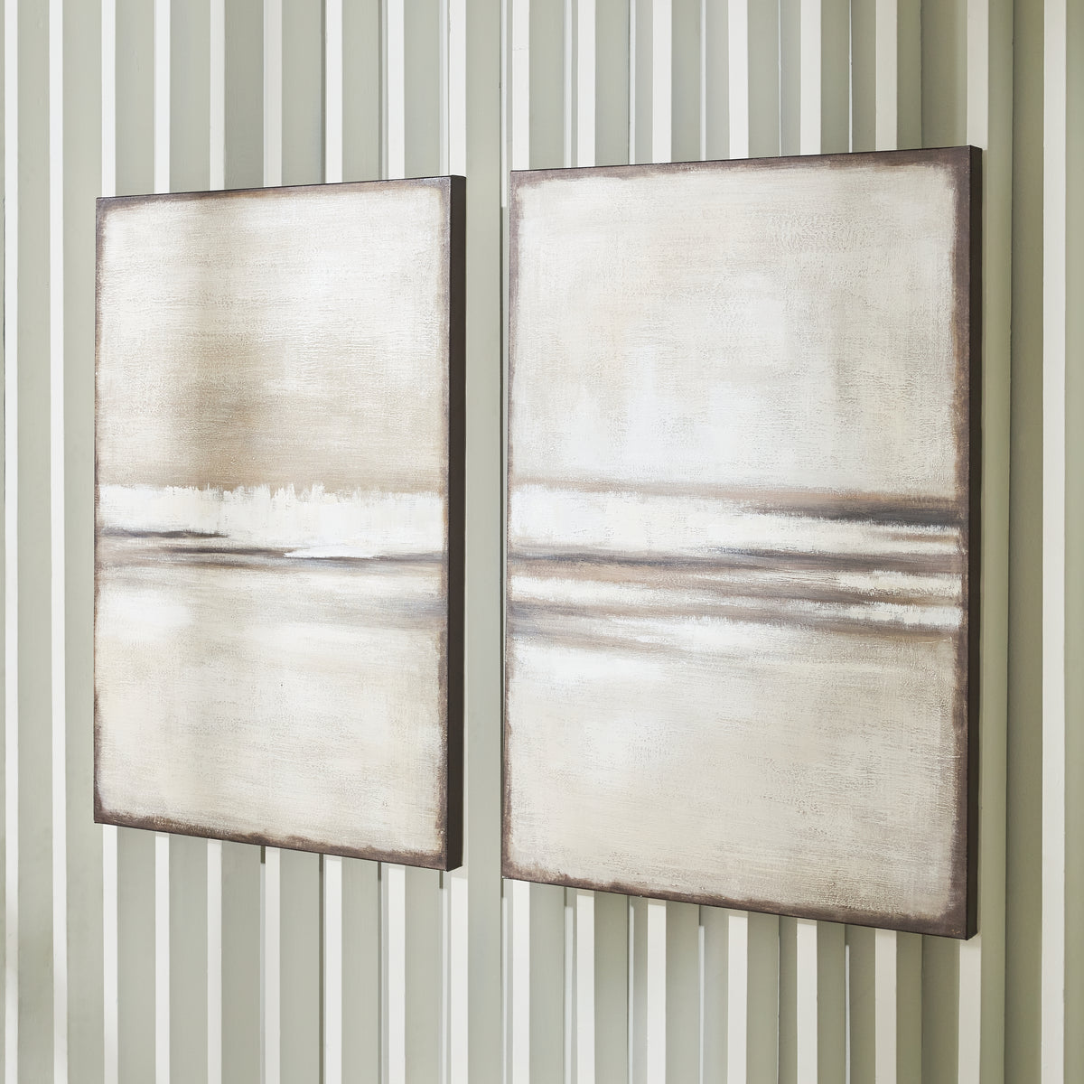 Family Deals Furniture - Ashley Furniture - Brockdunn Wall Decor - Wall Art Set (Set of 2) / Tan/Brown - A8000403