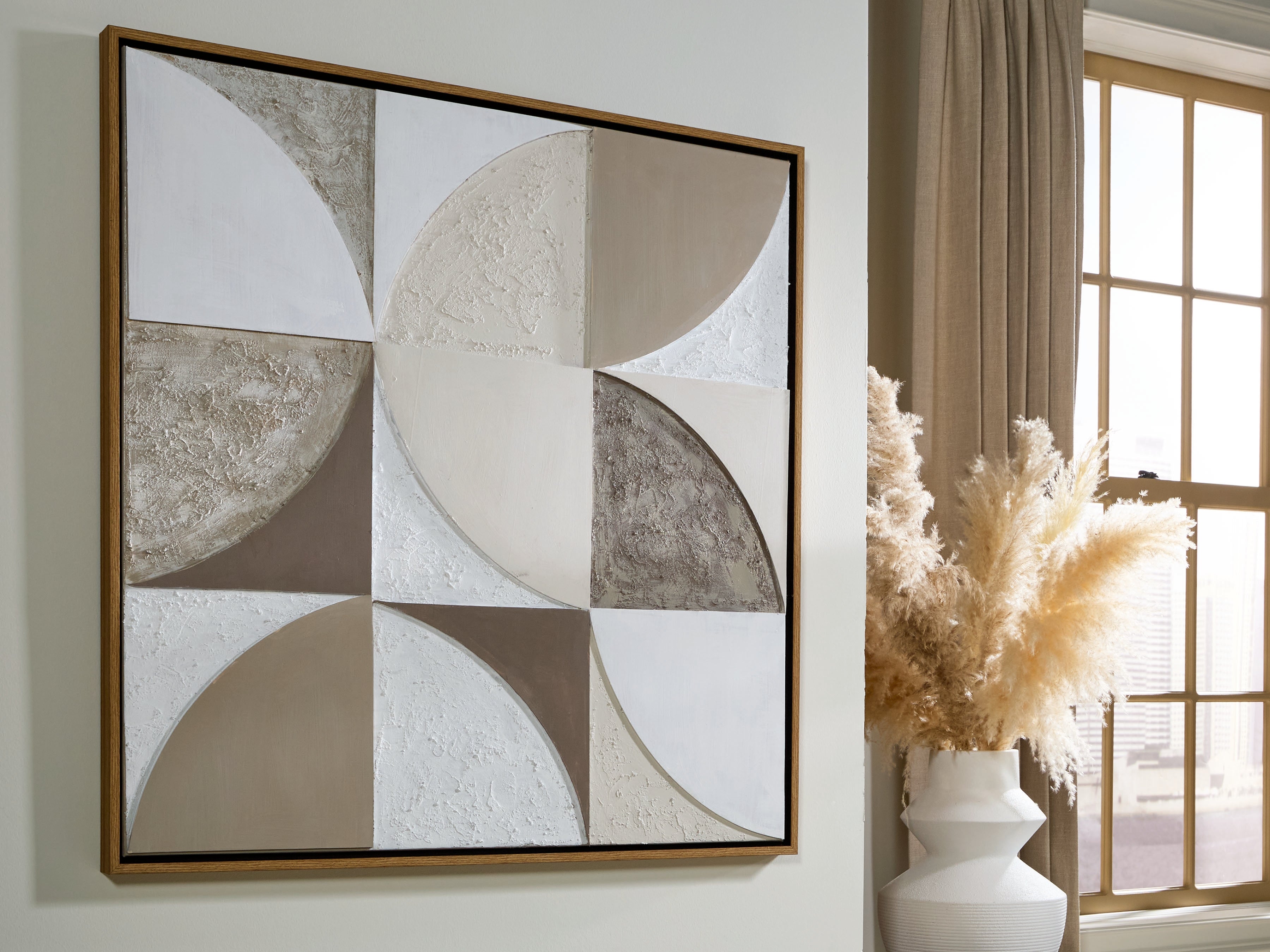 Family Deals Furniture - Ashley Furniture - Harelman Wall Decor - Wall Art / Tan/Taupe/White - A8000502