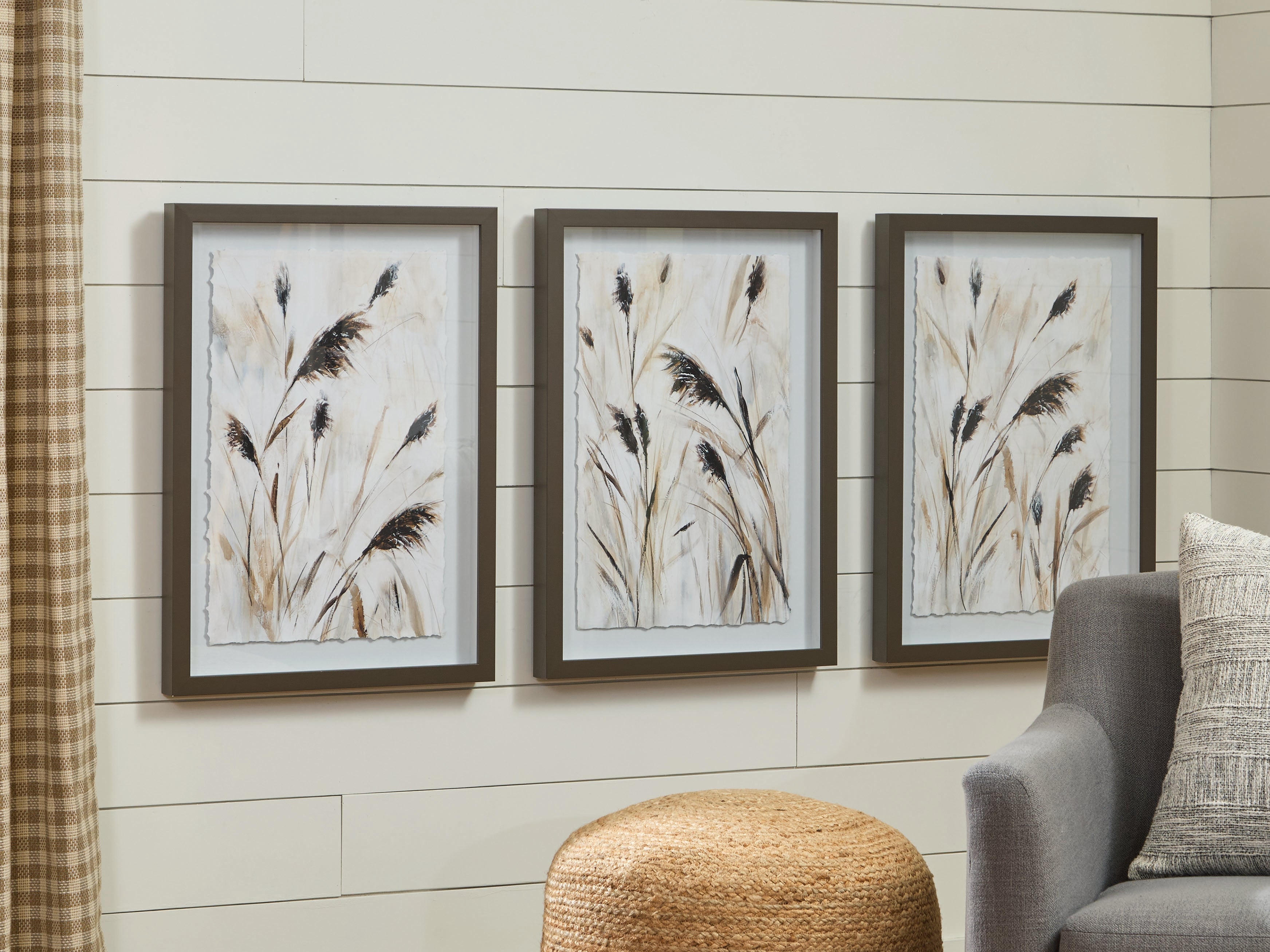 Family Deals Furniture - Ashley Furniture - Honslow Wall Decor - Wall Art Set (3/CN) / Brown/Black/White - A8000506