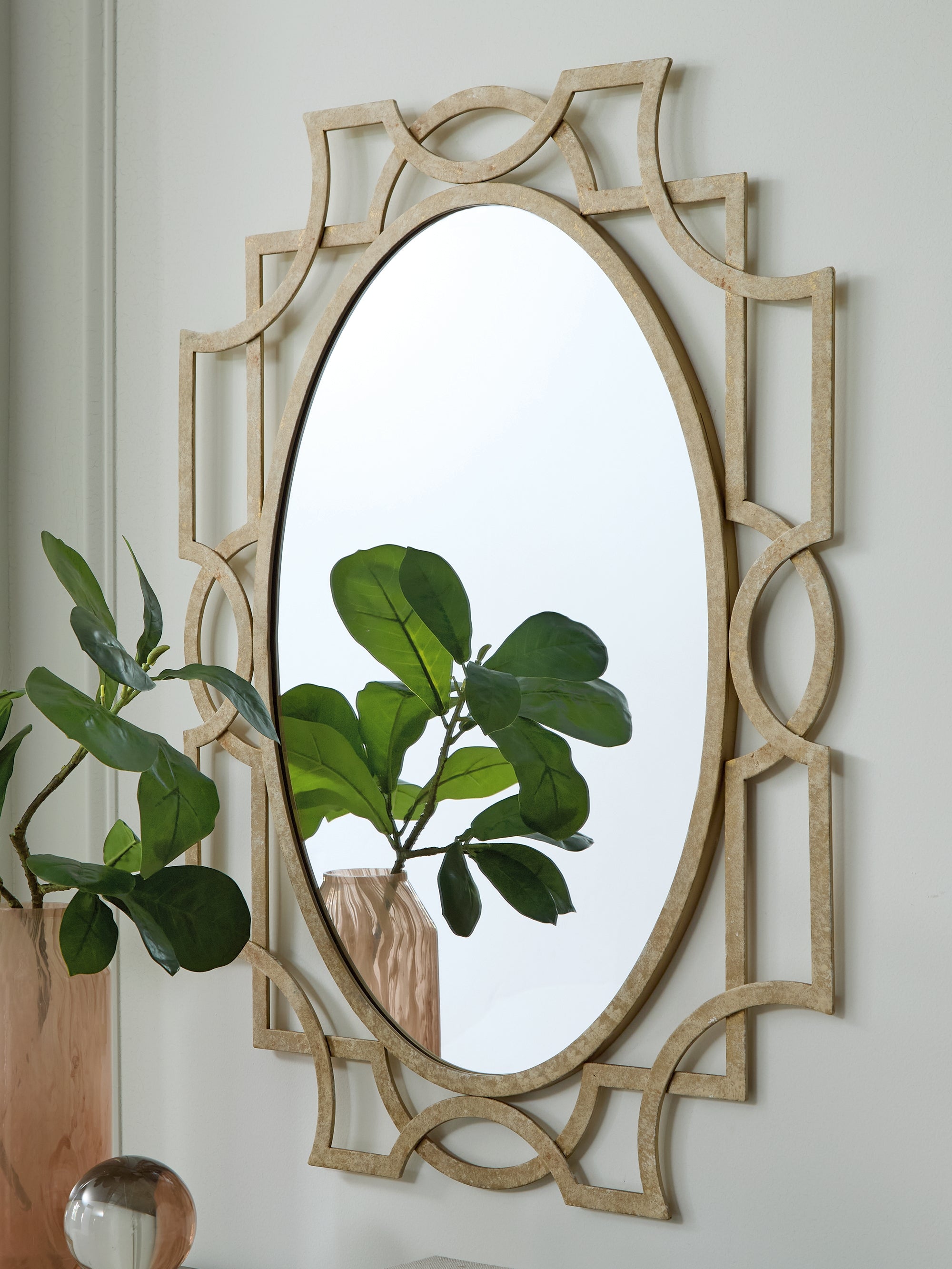 Family Deals Furniture - Ashley Furniture - Fulkmore Mirror - Accent Mirror / Antique Gold Finish - A8010350