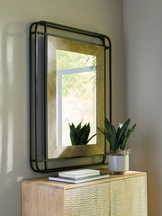 Family Deals Furniture - Ashley Furniture - Beelman Mirror - Accent Mirror / Black/Brown - A8010409