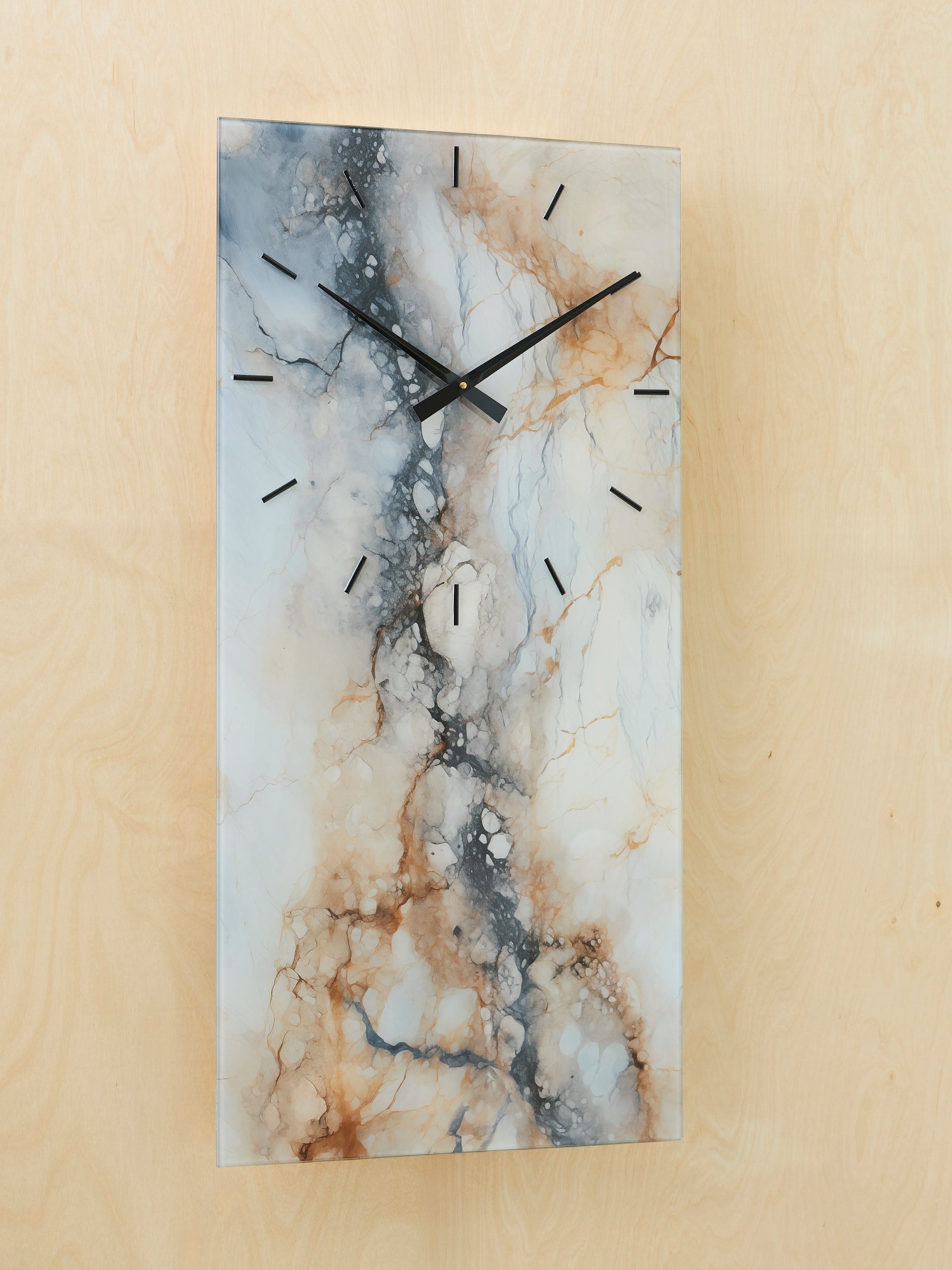 Family Deals Furniture - Ashley Furniture - Teague Wall Decor - Wall Clock / Brown/Gray/Ivory - A8010432